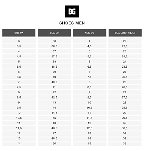 DC Shoes Men's Striker Sneakers - Lightweight Comfortable Casual Shoes for Running, Walking & Gym Workouts - Perfect for Everyday Wear & Sports Activities