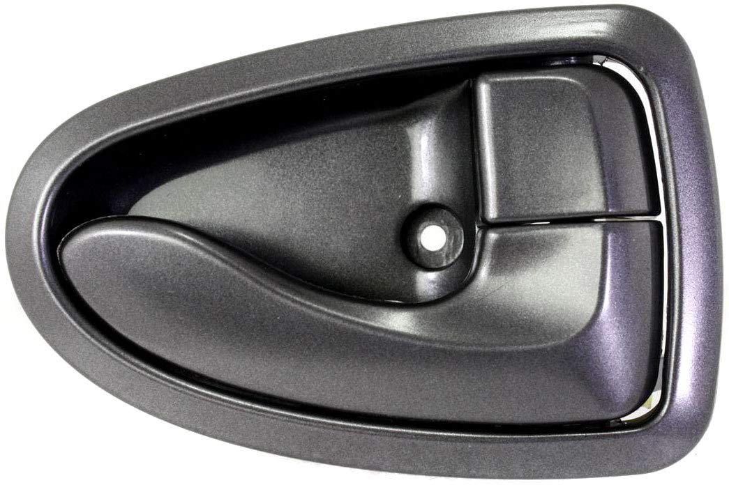 Evan-Fischer Interior Door Handles - Set of 2 Front/Rear Left & Right Side Plastic Gray with Lock Button | Compatible with Multiple Car Models | Perfect for DIY Car Interior Repair and Replacement