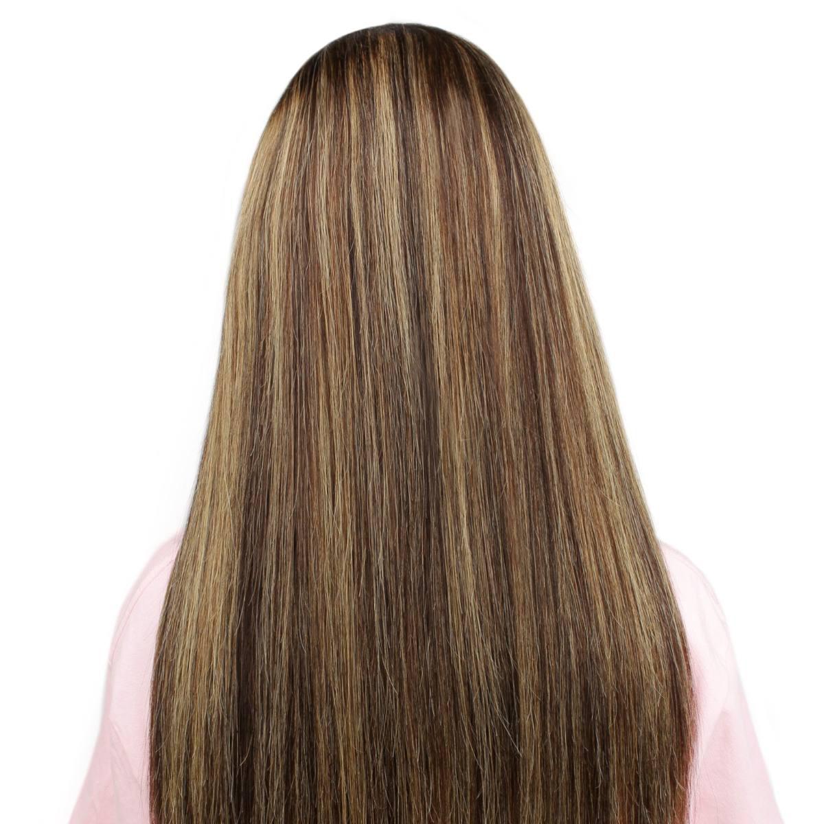 5x5 HD Lace Closure Wig - Dark Highlight Straight Hair - Natural Look for Daily Wear & Styling