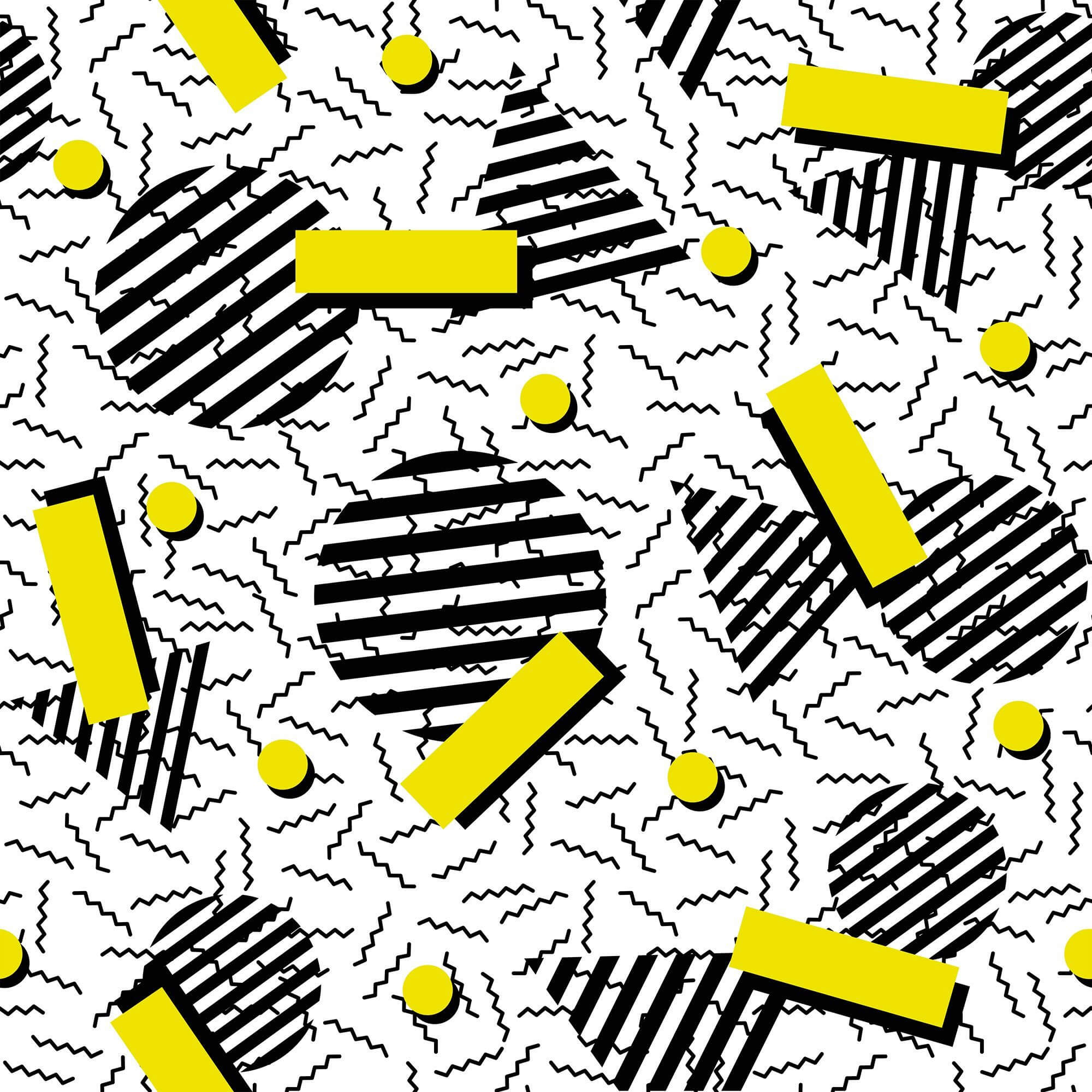 Black and Yellow Geometric Peel and Stick Removable Wallpaper - Self-Adhesive Wall Decor for Bedroom, Living Room, Office - Easy to Apply & Remove - Pattern 4585