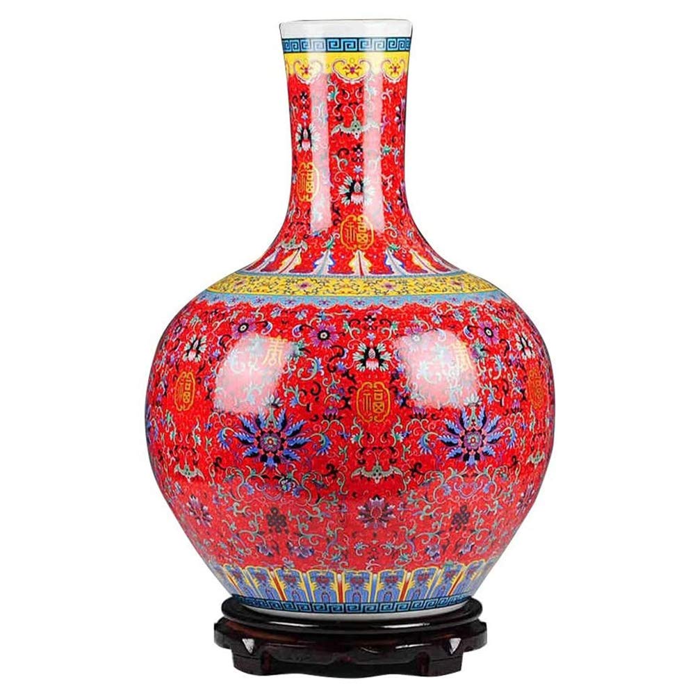 ABBD Ceramic Bottles & Pitcher Set - Chinese Classical Vase for Home Decor, Living Room, Wedding Gift (Red) | Perfect for Table Centerpieces, Housewarming Gifts & Asian-Inspired Interior Design