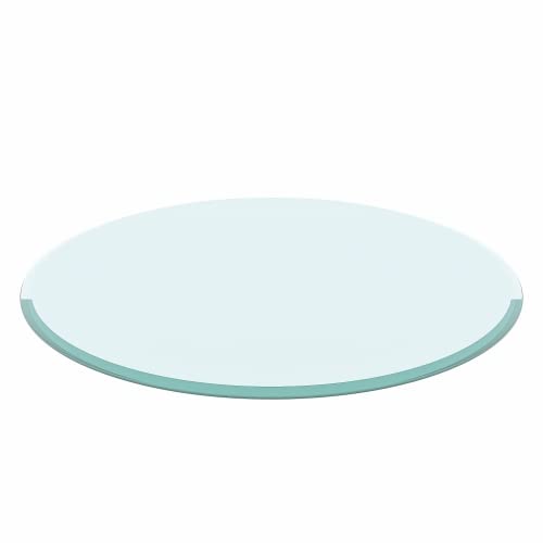 36 Inch Round Tempered Glass Table Top - 1/2