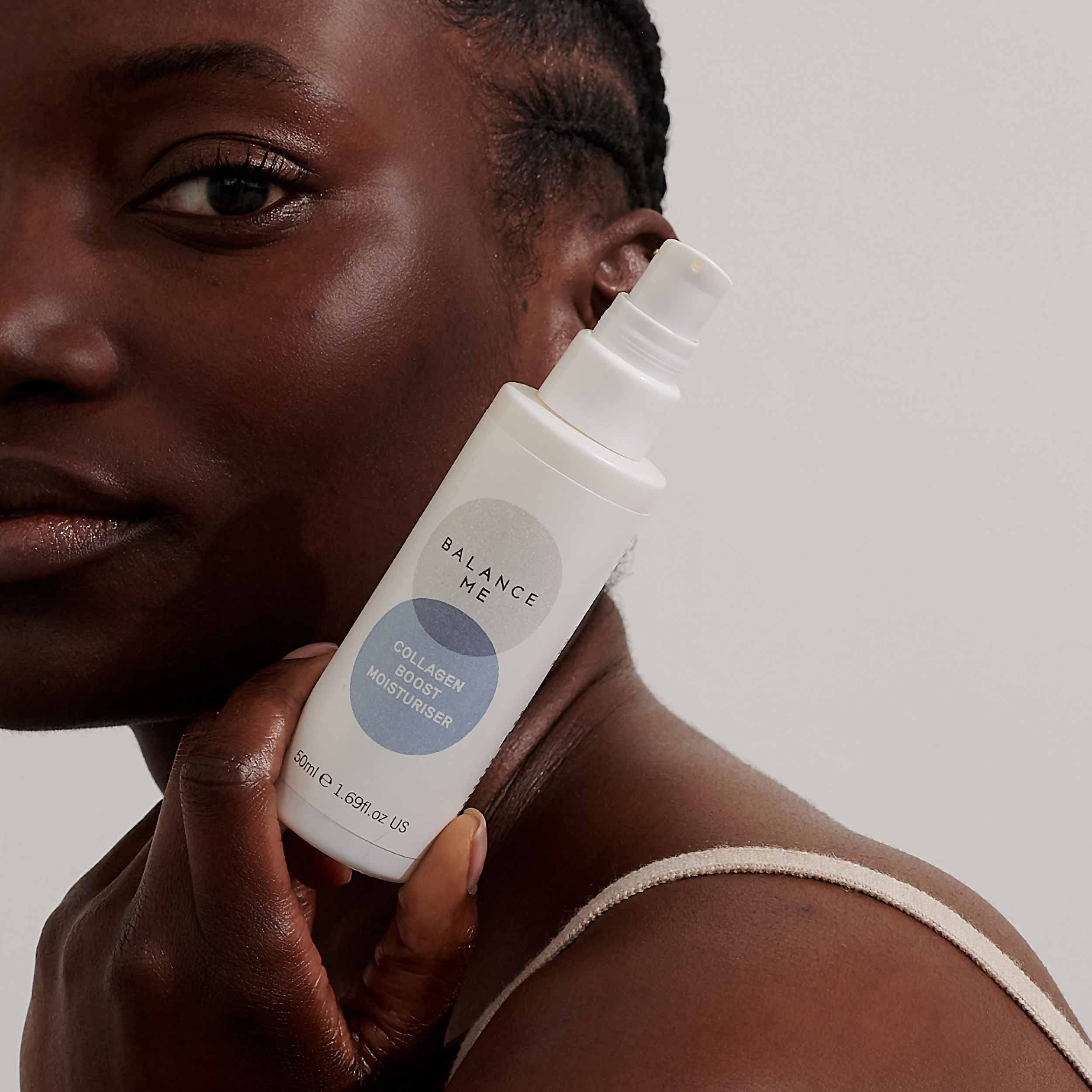 Balance Me Hydrate + Glow Bio-Active Skincare Duo - Vitamin C Repair Serum & Collagen Boost Moisturizer - Vegan & Cruelty-Free - Smooth Complexion & Reduce Hyperpigmentation - Perfect for Daily Skincare Routine & Nighttime Skin Repair