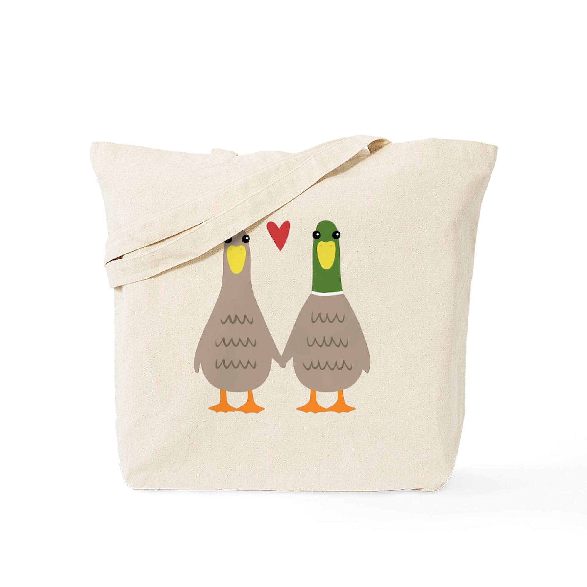 Love Ducks Natural Canvas Tote Bag - Eco-Friendly Reusable Shopping Bag for Groceries, Beach & Daily Use | CafePress