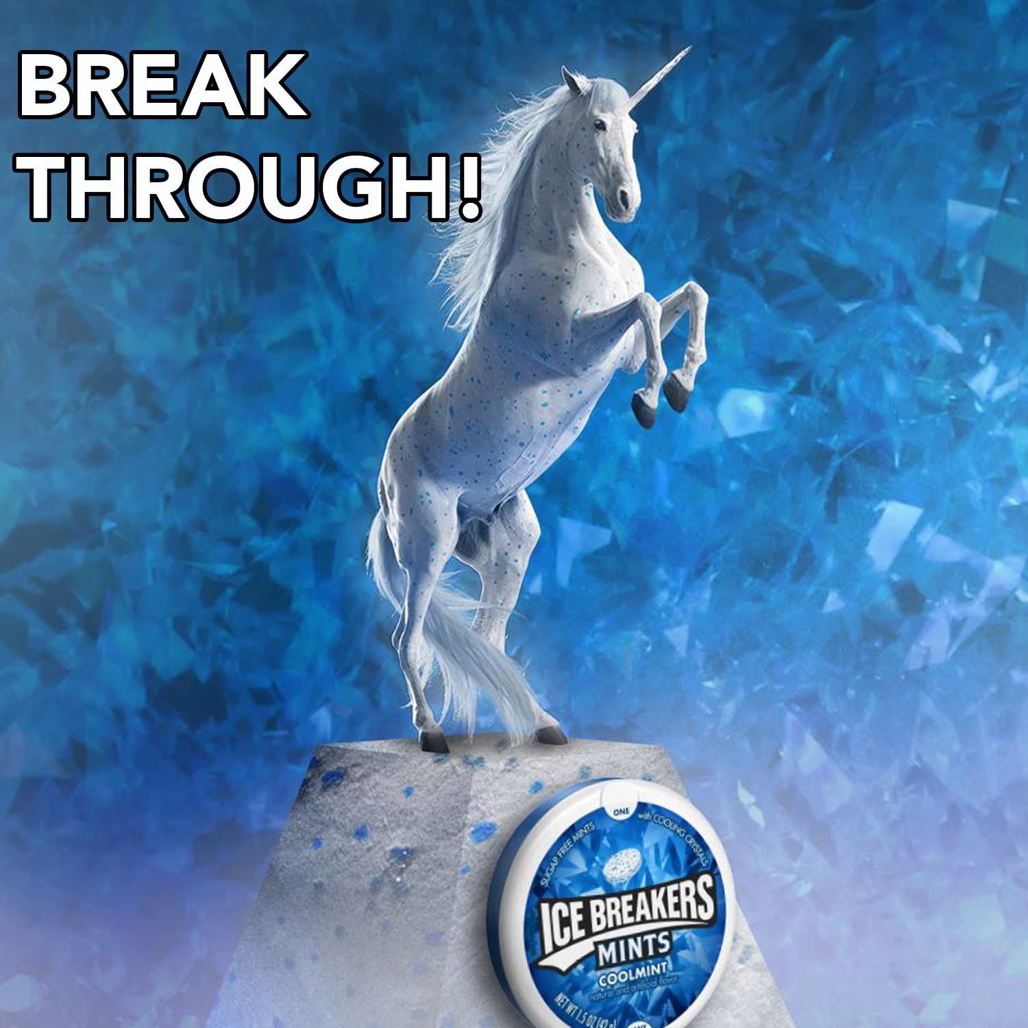 Coolmint Ice Breakers Mints - 1.5 oz (8 Packs) | Refreshing Breath Freshener for Work, Travel & Social Events