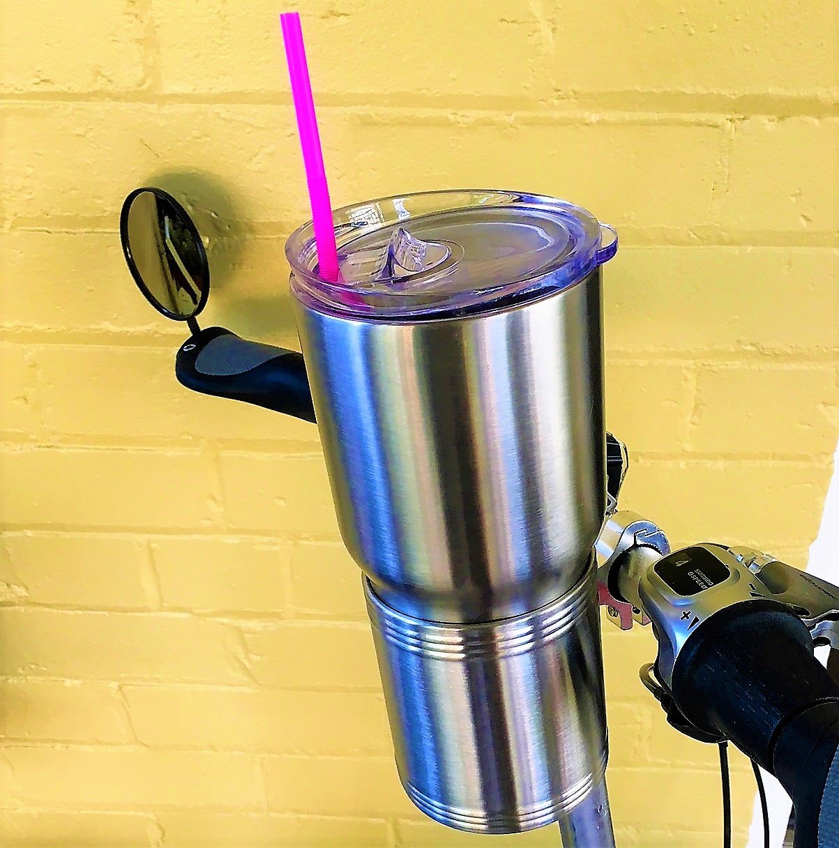 Stainless Steel Bike Cup Holder - Universal Water Bottle Holder for Bicycles, Cycling, Commuting & Outdoor Adventures