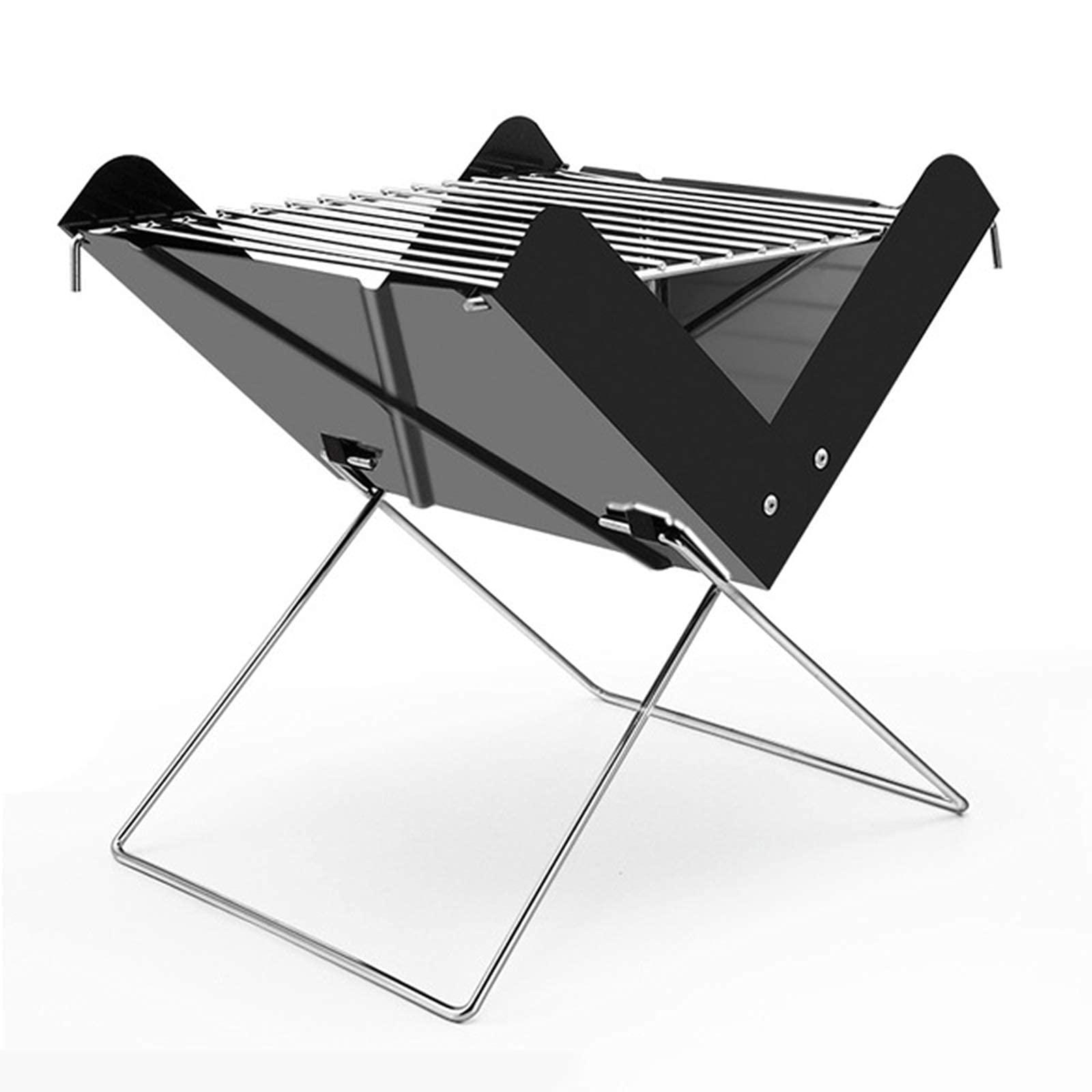 Portable Foldable Charcoal BBQ Grill - Large Grilling Surface for Camping, Backyard, Picnic & Outdoor Parties | Space-Saving Design for Easy Transport & Storage