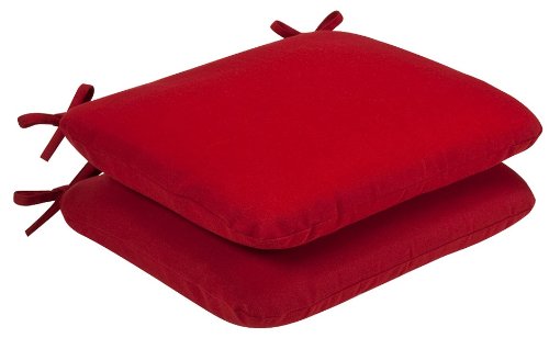 2-Pack Outdoor Patio Chair Cushions - Waterproof Venetian Red Seat Cushions for Garden, Poolside & Deck Furniture (Indoor/Outdoor Use)
