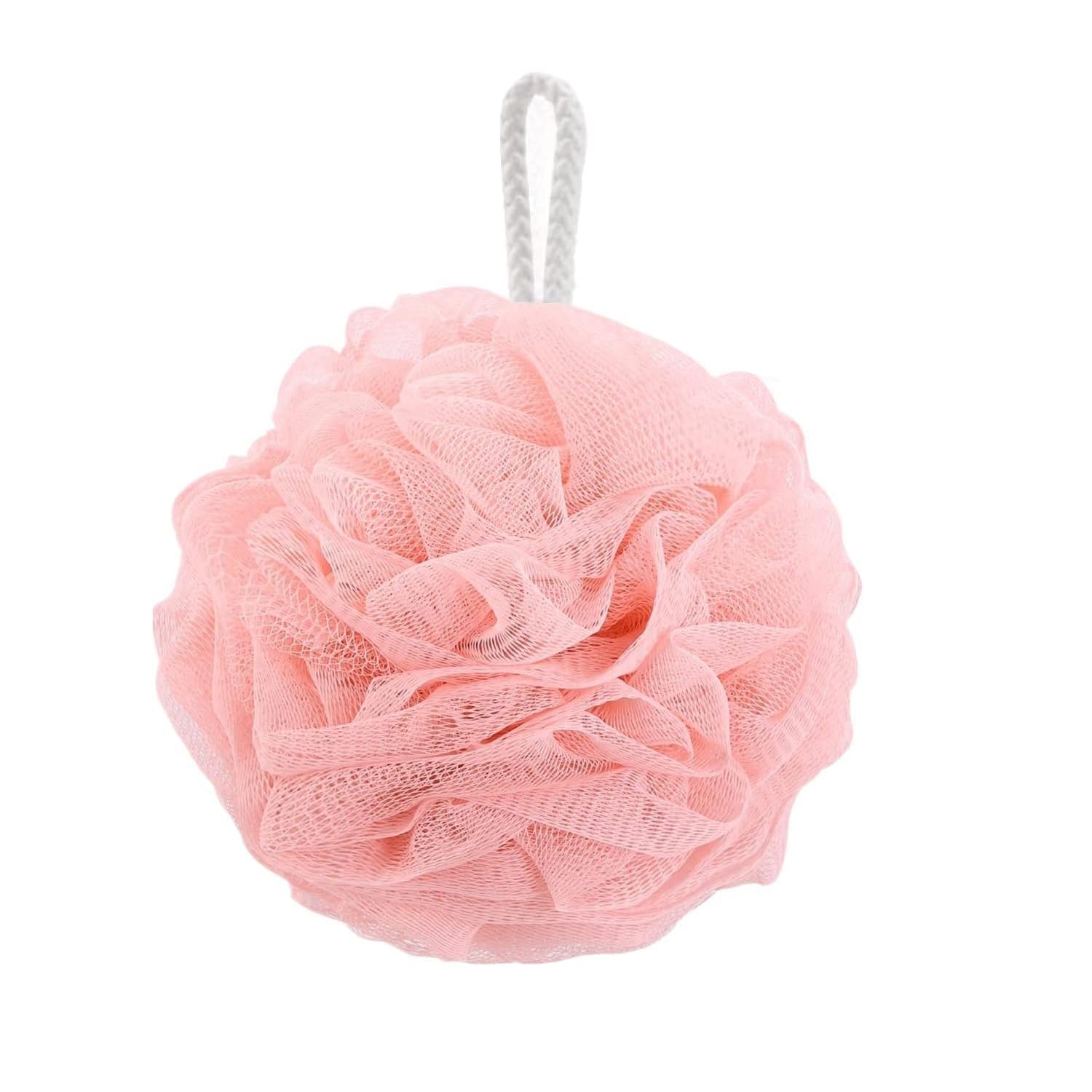 Exfoliating Bath Shower Loofah Sponge Pouf - Ultra-Soft Round Body Scrubber for Men & Women - Gentle Skin Exfoliation & Cleansing - Perfect for Daily Shower & Spa Routine (Pack of 1)