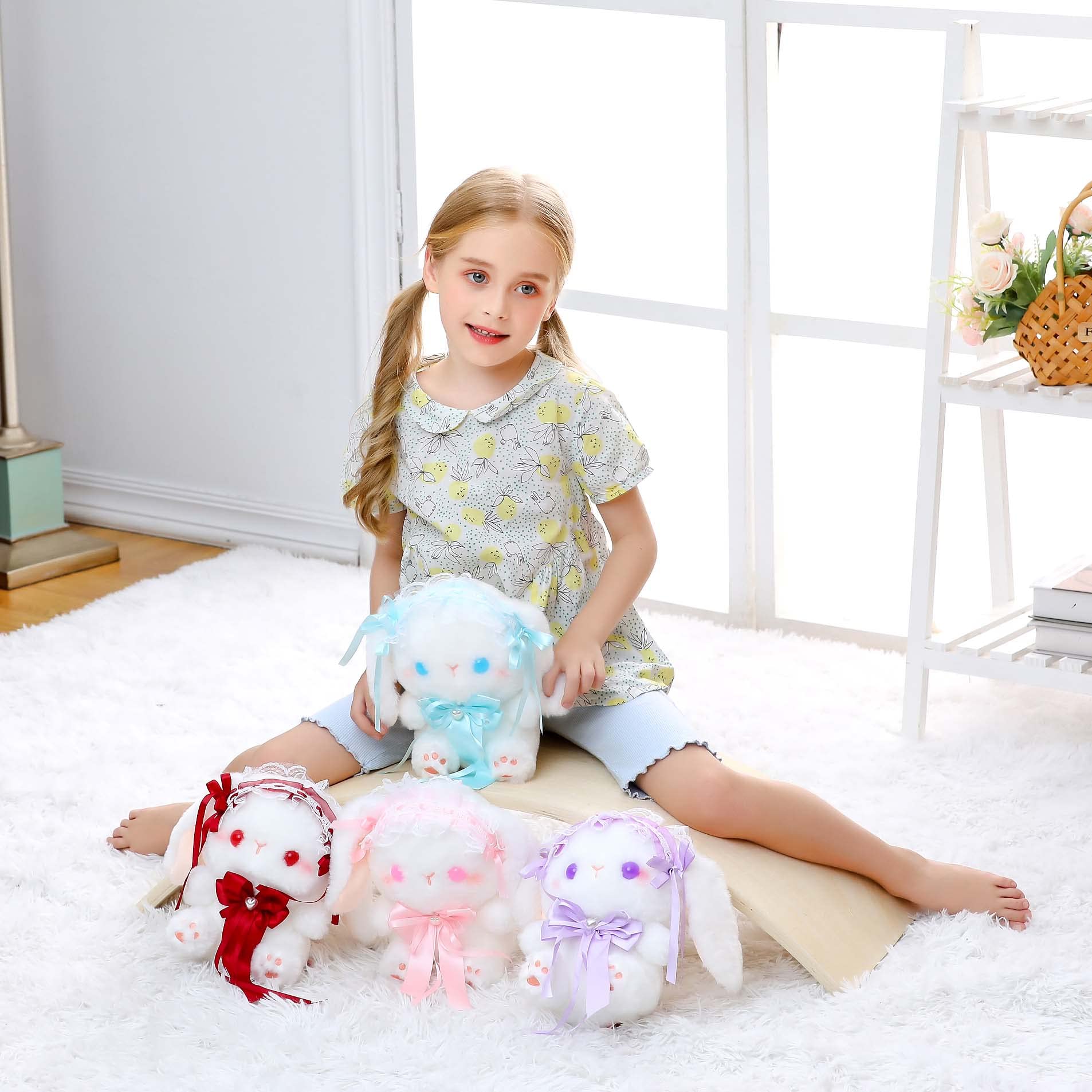 Cute 9-Inch Blue Lolita Bunny Plush Toy - Soft Stuffed Animal Doll for Kids, Perfect Gift for Children & Collectors - Great for Cuddling, Nursery Decor, and Birthday Presents