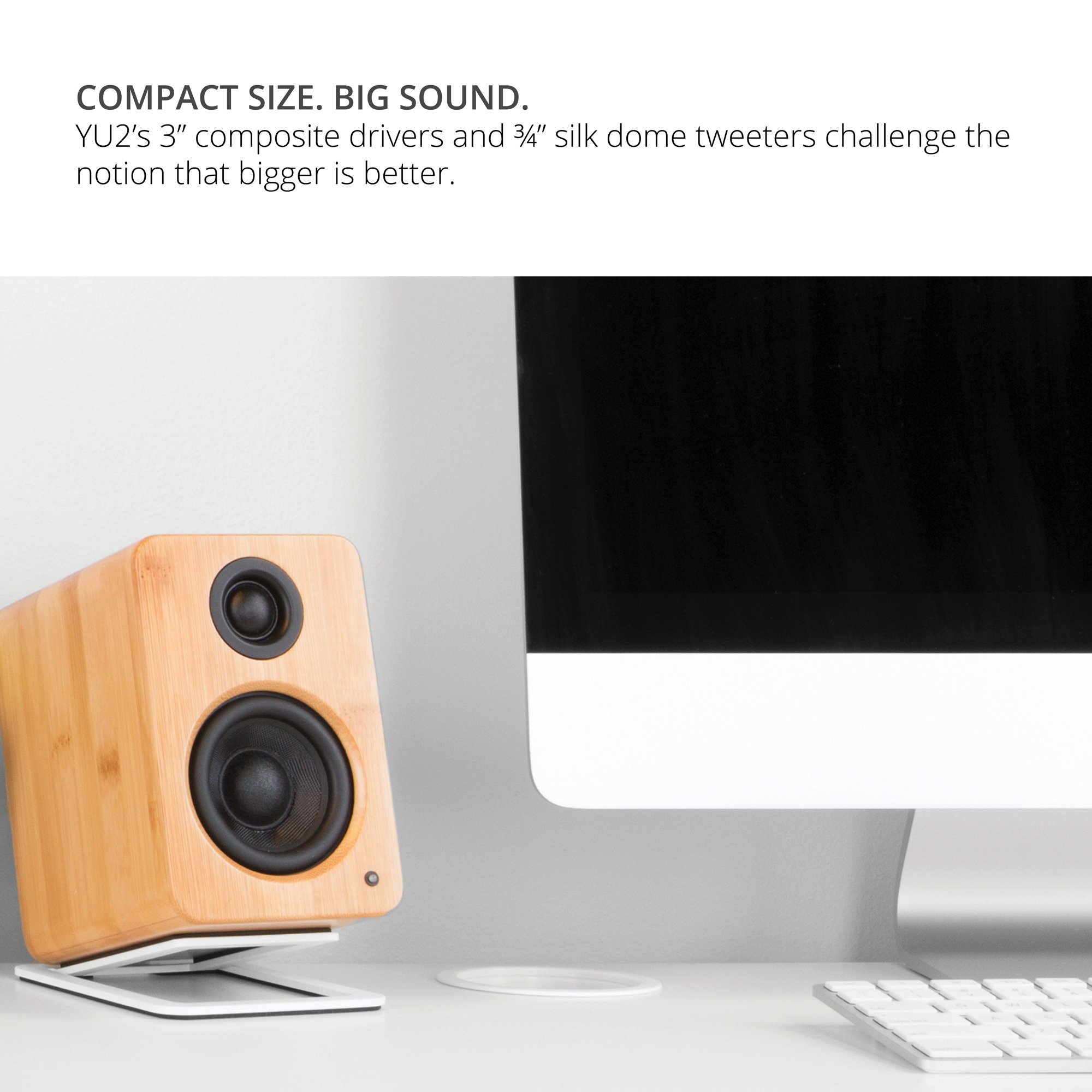 Kanto YU2 100W Powered Desktop Speakers with 3