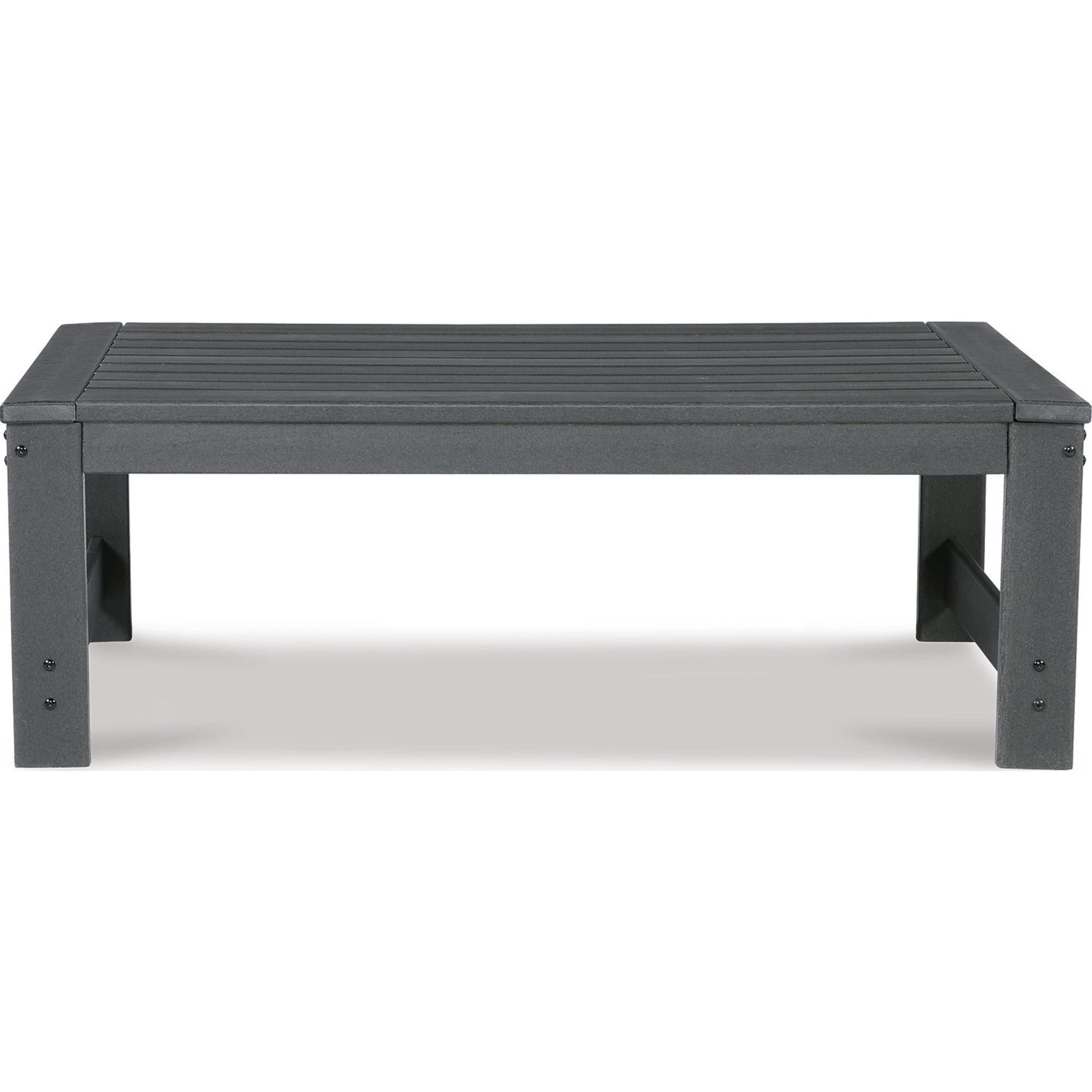 Amora Outdoor Coffee Table - Weather-Resistant Charcoal Gray Patio Furniture for Garden, Deck & Poolside Use