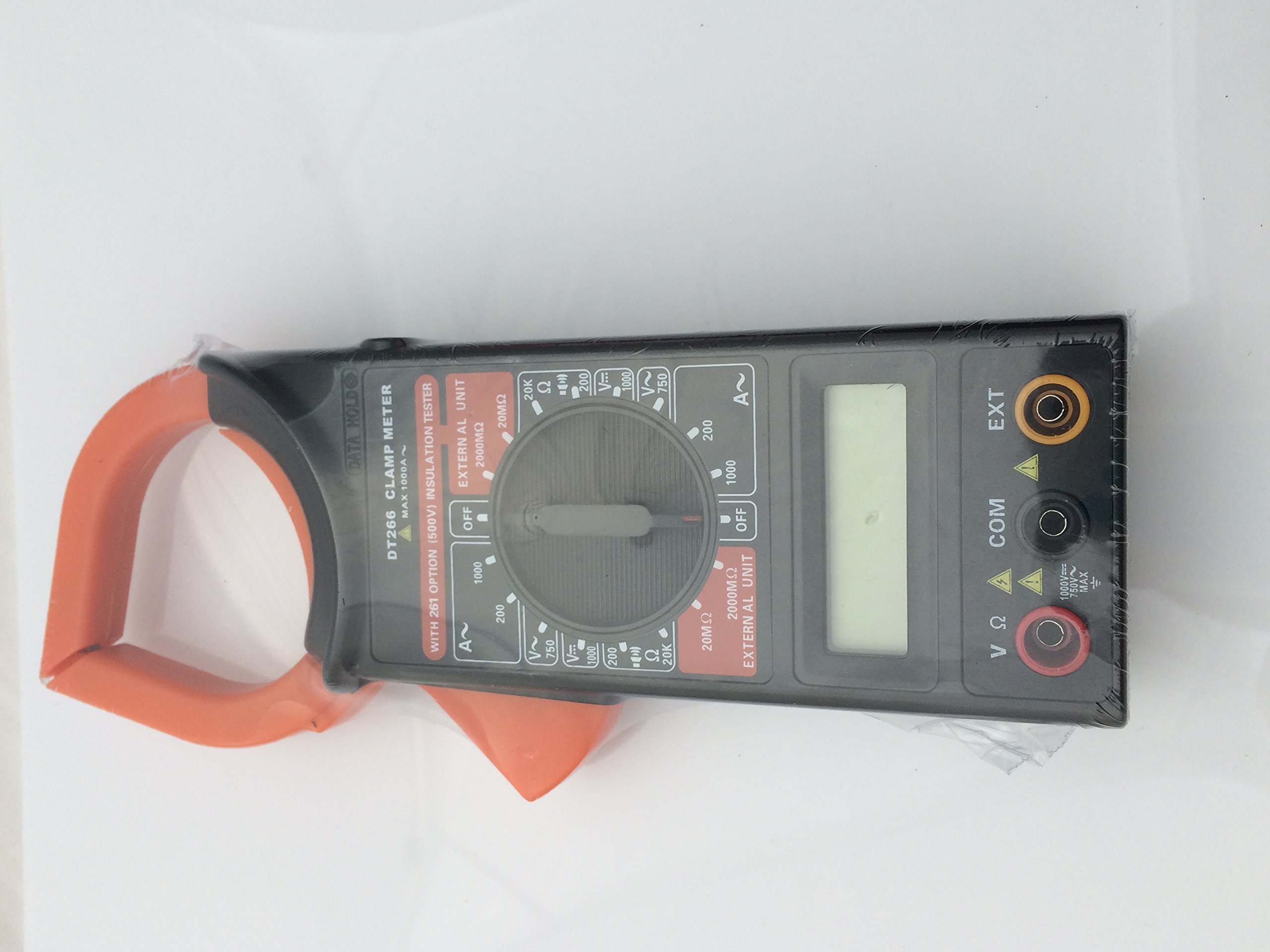 DT266 Digital Clamp Meter - AC/DC Current Voltage Resistance Multimeter with Temperature Measurement | Perfect for Electricians, HVAC Technicians & DIY Home Electrical Testing
