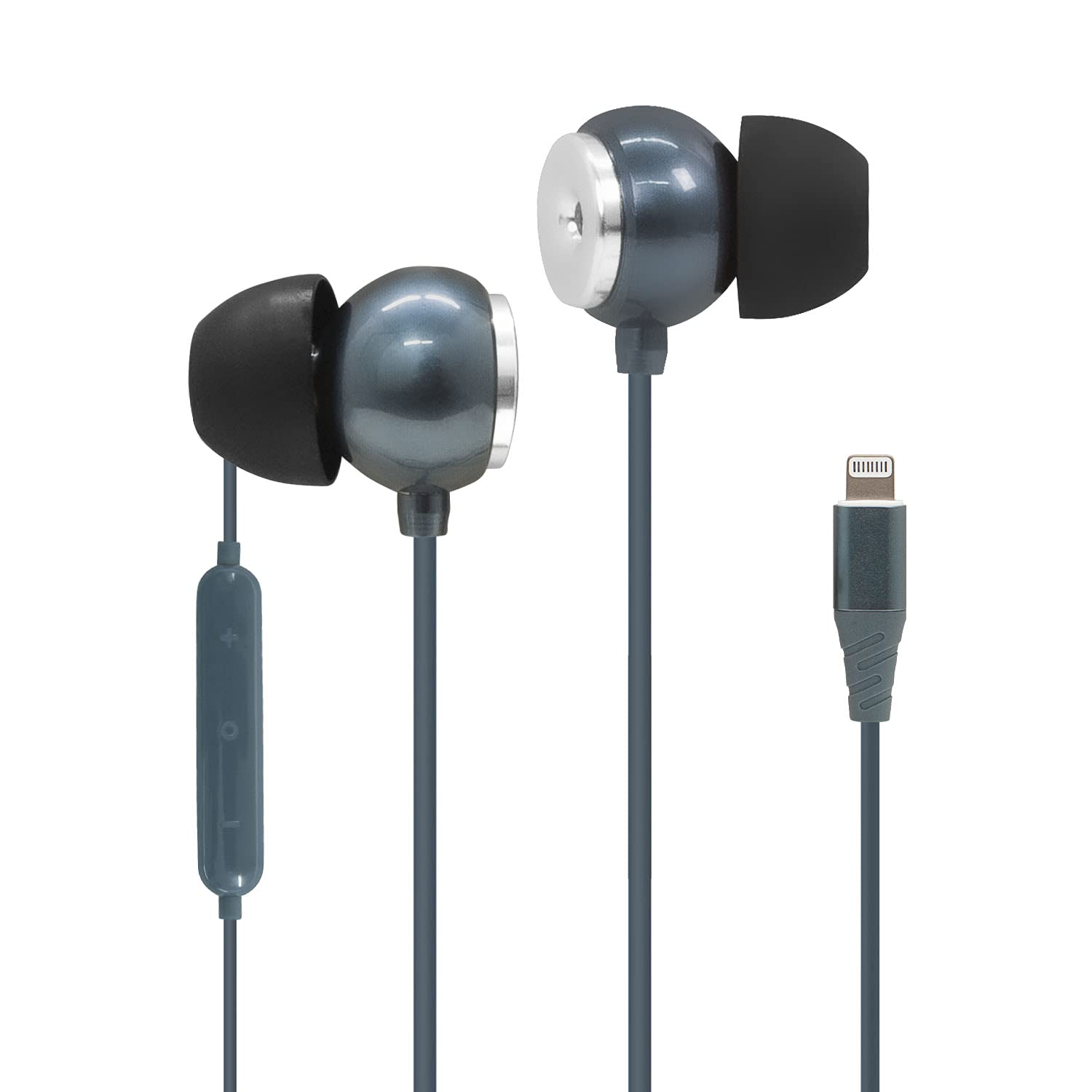 MFi Certified Lightning Earbuds for iPhone - RLMA12PB in-Ear Headphones with Built-in Mic, Hands-Free Calling & Track Controls (Pacific Blue) | Perfect for Workouts, Commuting & Office Use