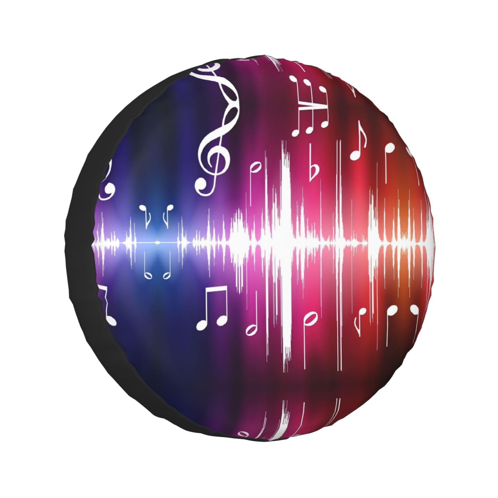Waterproof Music Notes Car Tire Cover - Universal Fit for 15 Inch Wheels, Camper & Travel Trailer Spare Tire Protection - Perfect for Road Trips & Outdoor Adventures