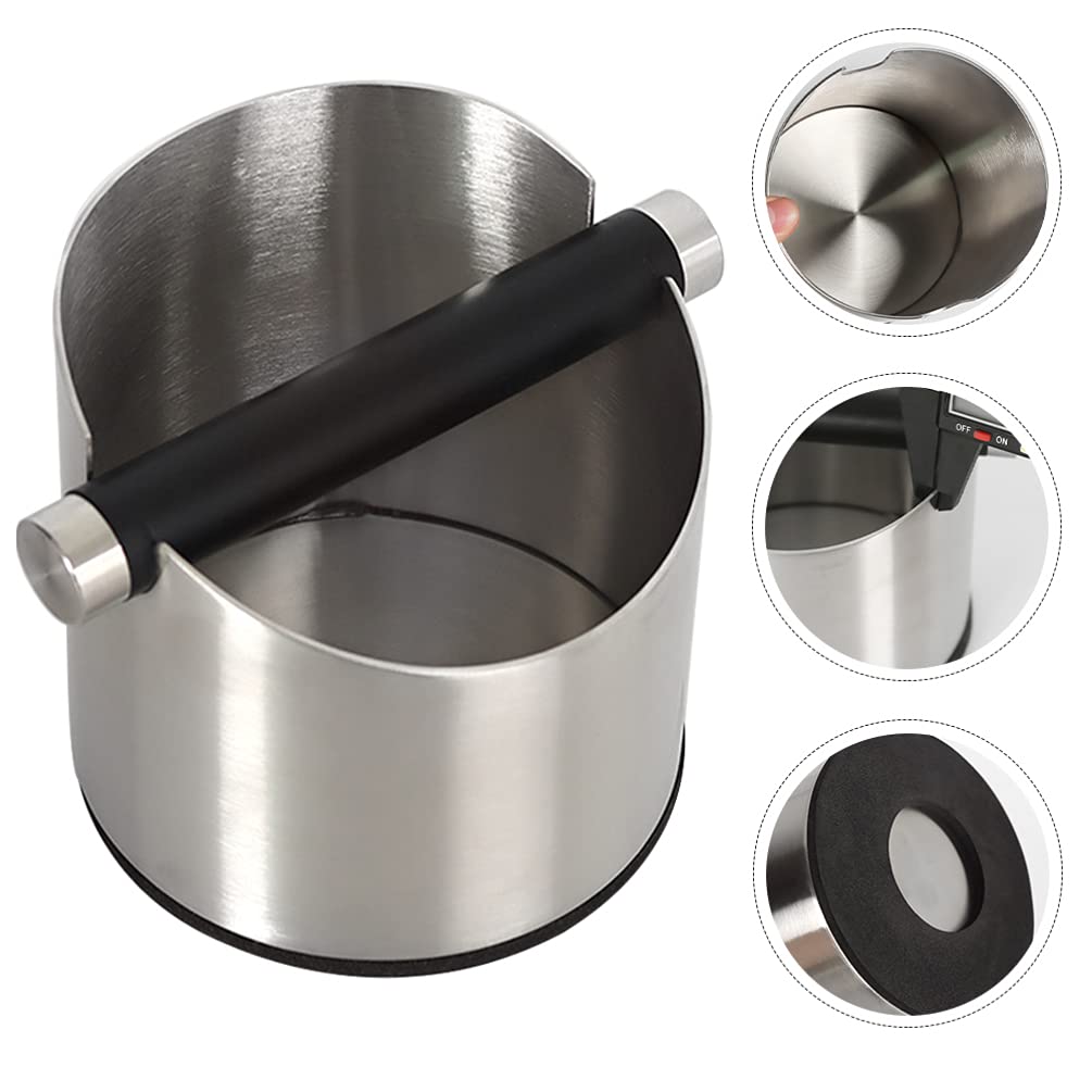 1pc Coffee Grounds Bucket - Durable Espresso Knock Box with Handle, Coffee Powder & Tea Waste Bin for Home & Cafe Use - Perfect for Espresso Machines, French Press, and Drip Coffee Cleanup