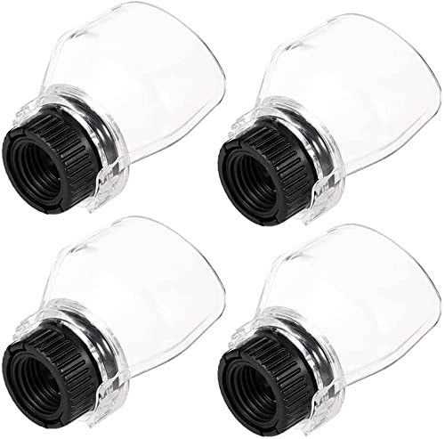 4-Piece Rotary Tool Shield Attachment Kit - Transparent Safety Protective Cover for Wood & Metal Cutting, Sanding, Polishing - Perfect for DIY Projects, Crafting & Home Repairs