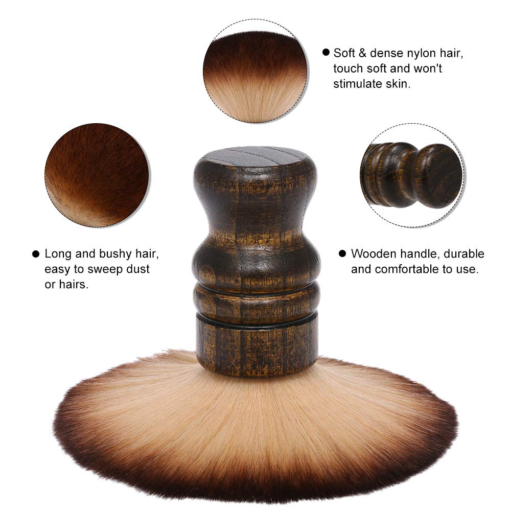 Professional Nylon Barber Neck Duster Brush - Soft Face & Hair Cleaning Brush for Salon & Home Use - Perfect for Hair Sweeping, Styling & Grooming (Great for Barbers, Stylists & Pet Grooming)