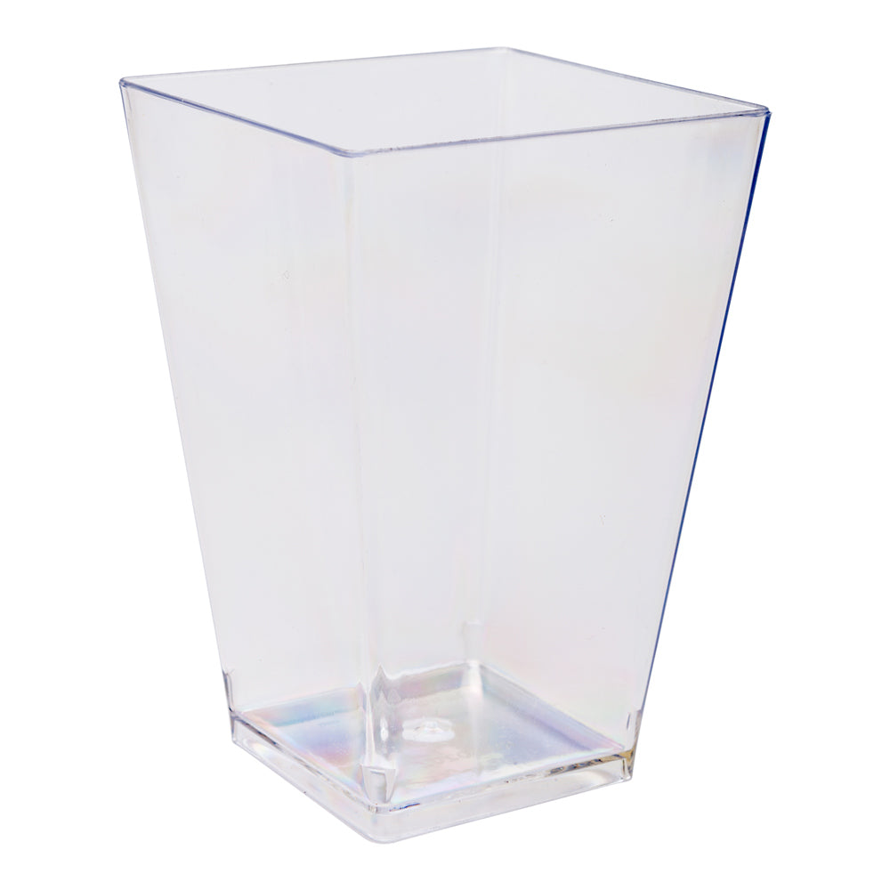4 oz Square Clear Plastic Tall Medium Kova Cups - 2