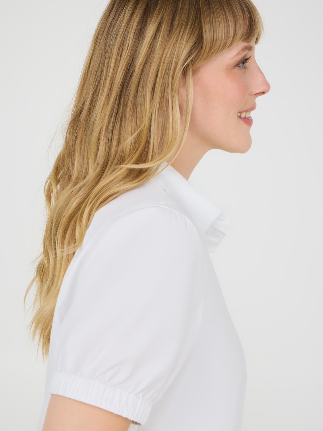 Elegant Puff Sleeve Button Up Cotton Blouse for Women - Trendy Casual & Office Wear - Perfect for Work, Dates & Special Occasions