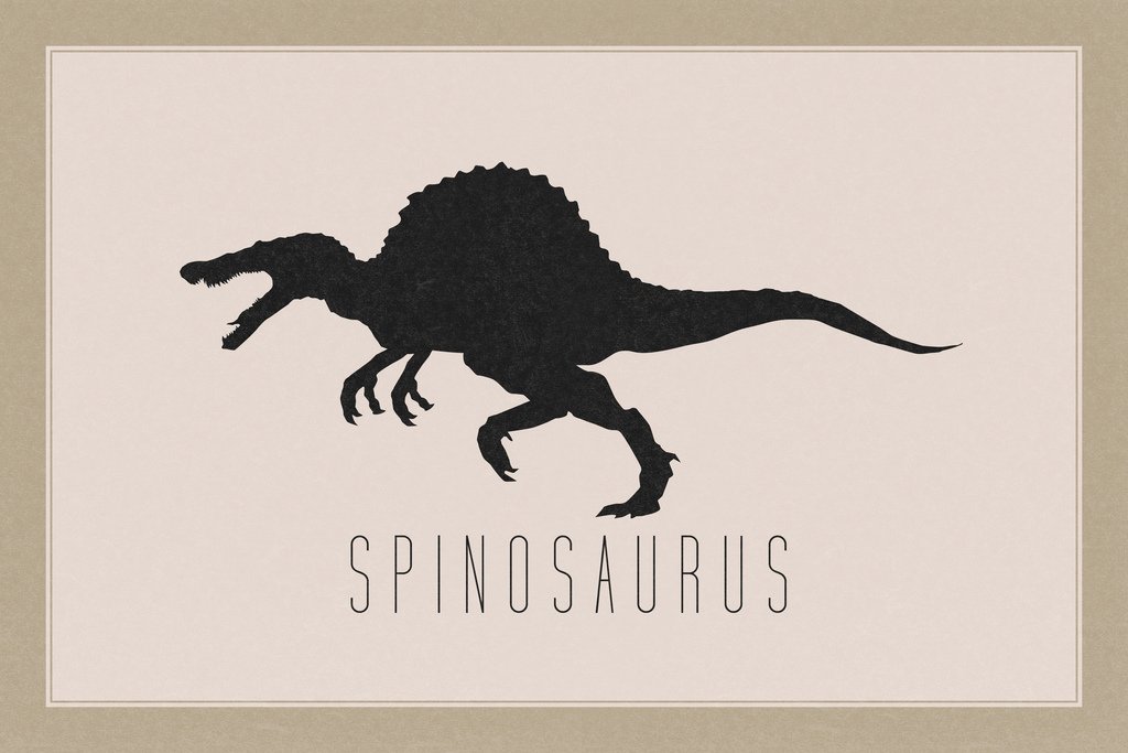Spinosaurus Dinosaur Poster for Kids Room - 18x12 Inch Dino Wall Art Decor, Cool Dinosaur Prints for Bedroom & Nursery - Perfect for Boys' Room, Classroom, Playroom & Dinosaur Theme Party Decoration