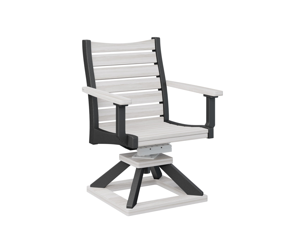Berlin Gardens Bristol Swivel Rocker Dining Chair - Patio, Garden, Porch & Outdoor Relaxation - Comfortable Rotating Rocking Chair for Dining & Lounging