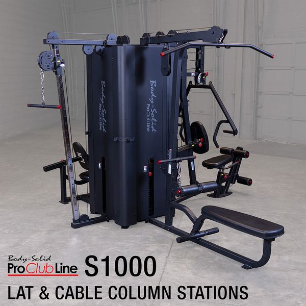Body Solid Pro Club Line S1000 4 Stack Home Gym Equipment - Strength Training Machine for Full Body Workouts | Perfect for Home Gyms & Personal Fitness Studios