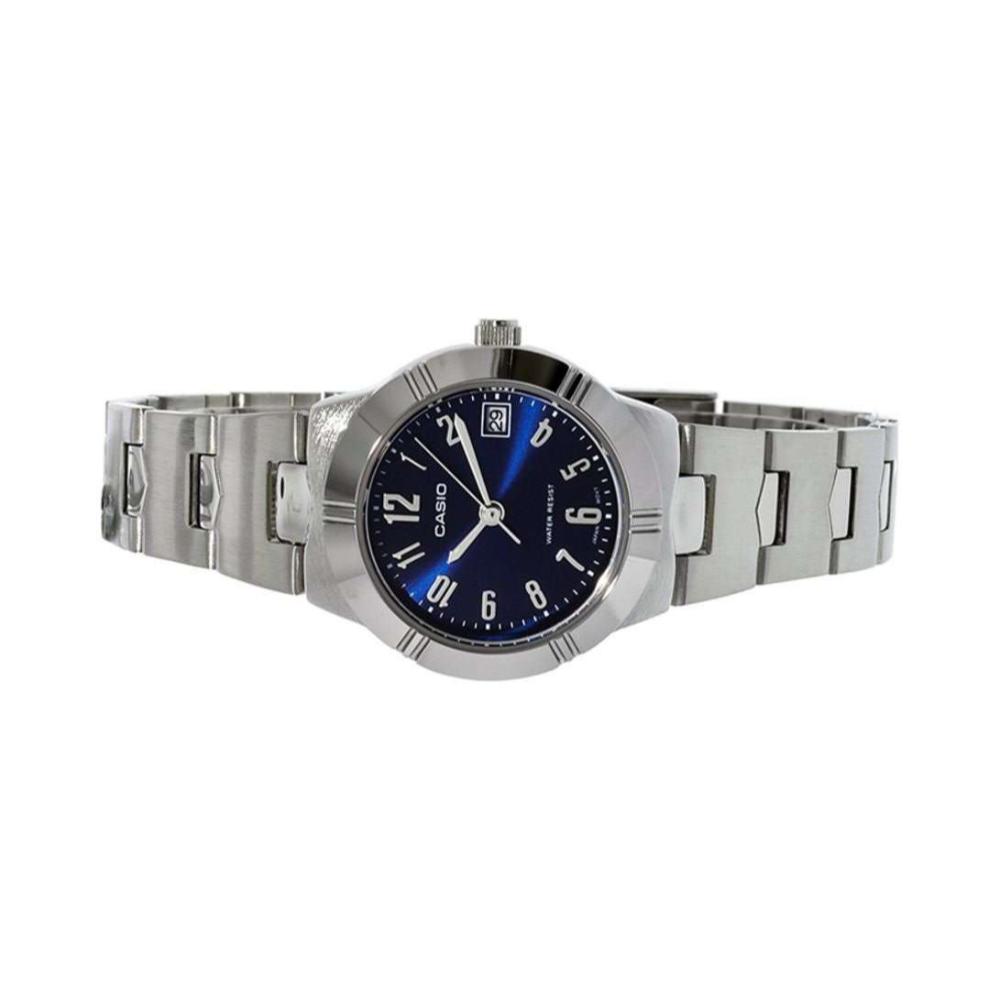 CASIO Analog LTP-1241D-2A2DF Women's Watch with Blue Dial & Stainless Steel Band - Elegant Timepiece for Office, Party & Everyday Wear