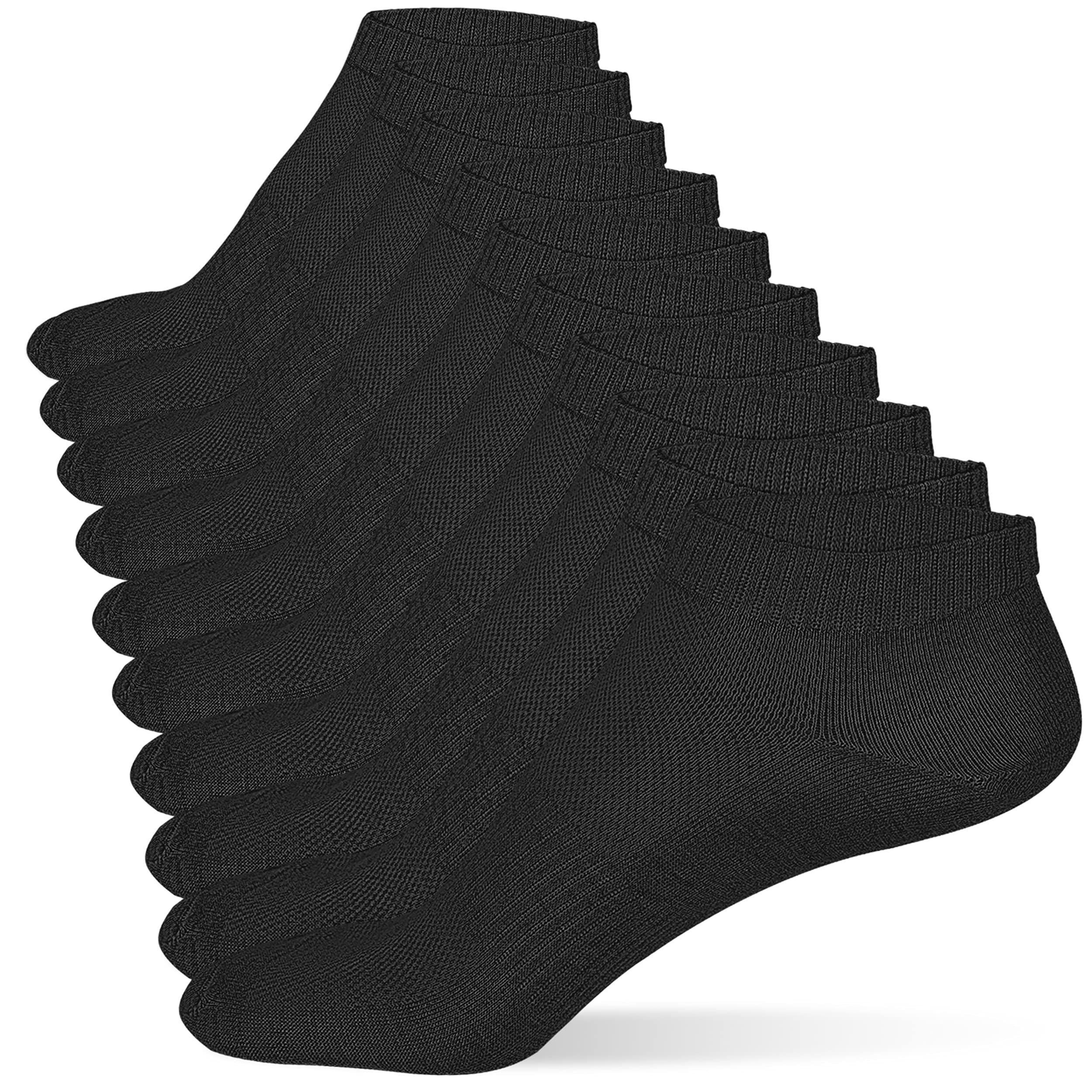 Cozi Foot 5/10 Pairs Women's Ankle Socks - Breathable Athletic Low Cut Socks for Running, Yoga & Workout - Soft Comfortable No Show Socks for Daily Wear