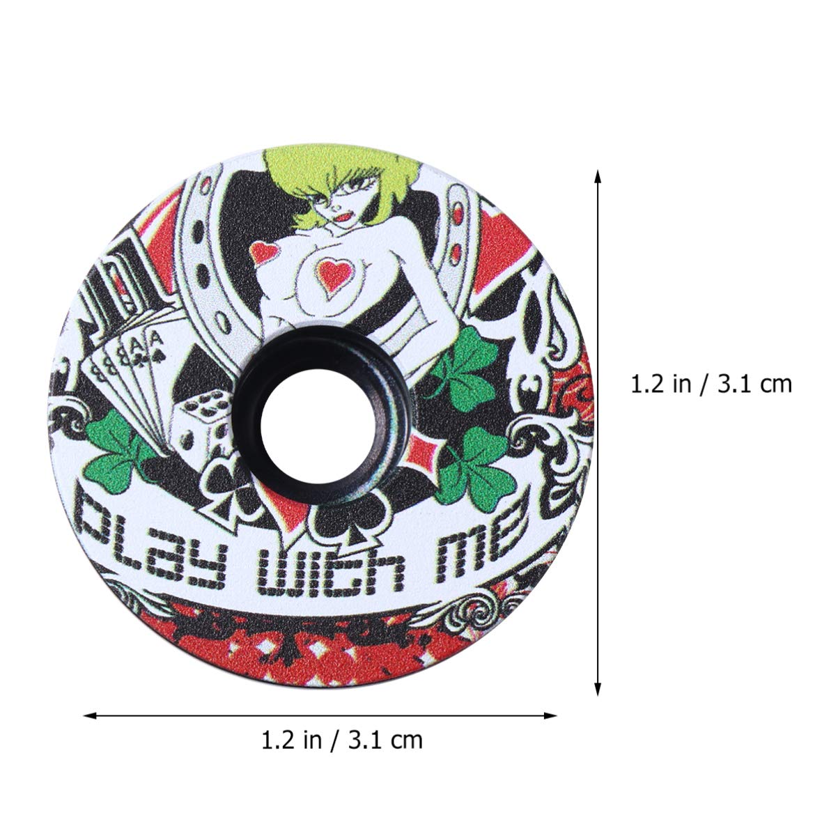 Garneck Aluminum Alloy Bicycle Headset Cap - Lightweight Bike Headset Top Cover for Mountain & Road Bikes - CNC Machined (Pattern 1) - Perfect for Cycling Enthusiasts & Bike Maintenance