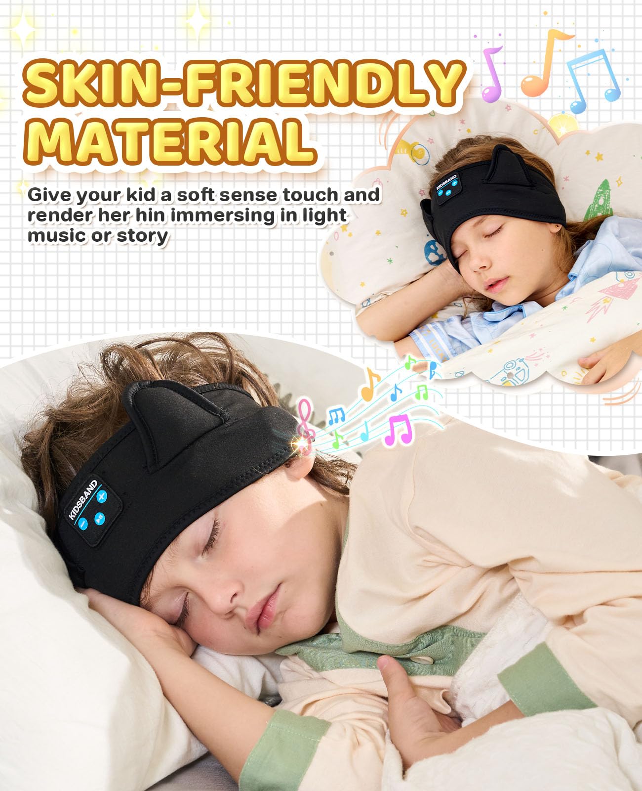 **Kids Headphones with Adjustable Headband - Foldable, 3.5mm Jack for Online Learning, Travel, iPad & Computer - Perfect for School, Airplane & Home Use**
