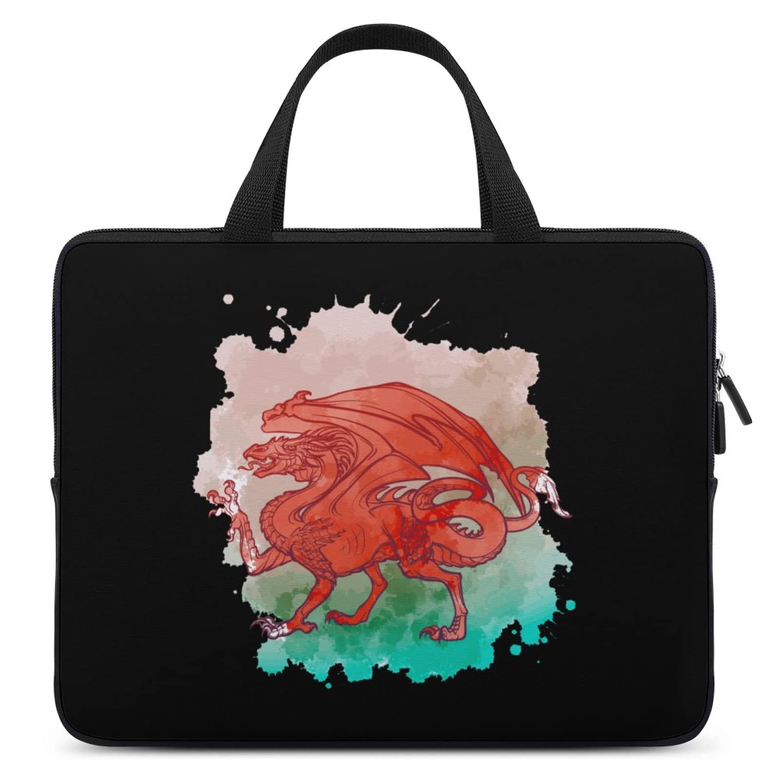 Welsh Red Dragon Waterproof Laptop Bag | Slim Business Casual Computer Briefcase for Work, Travel & Daily Commute