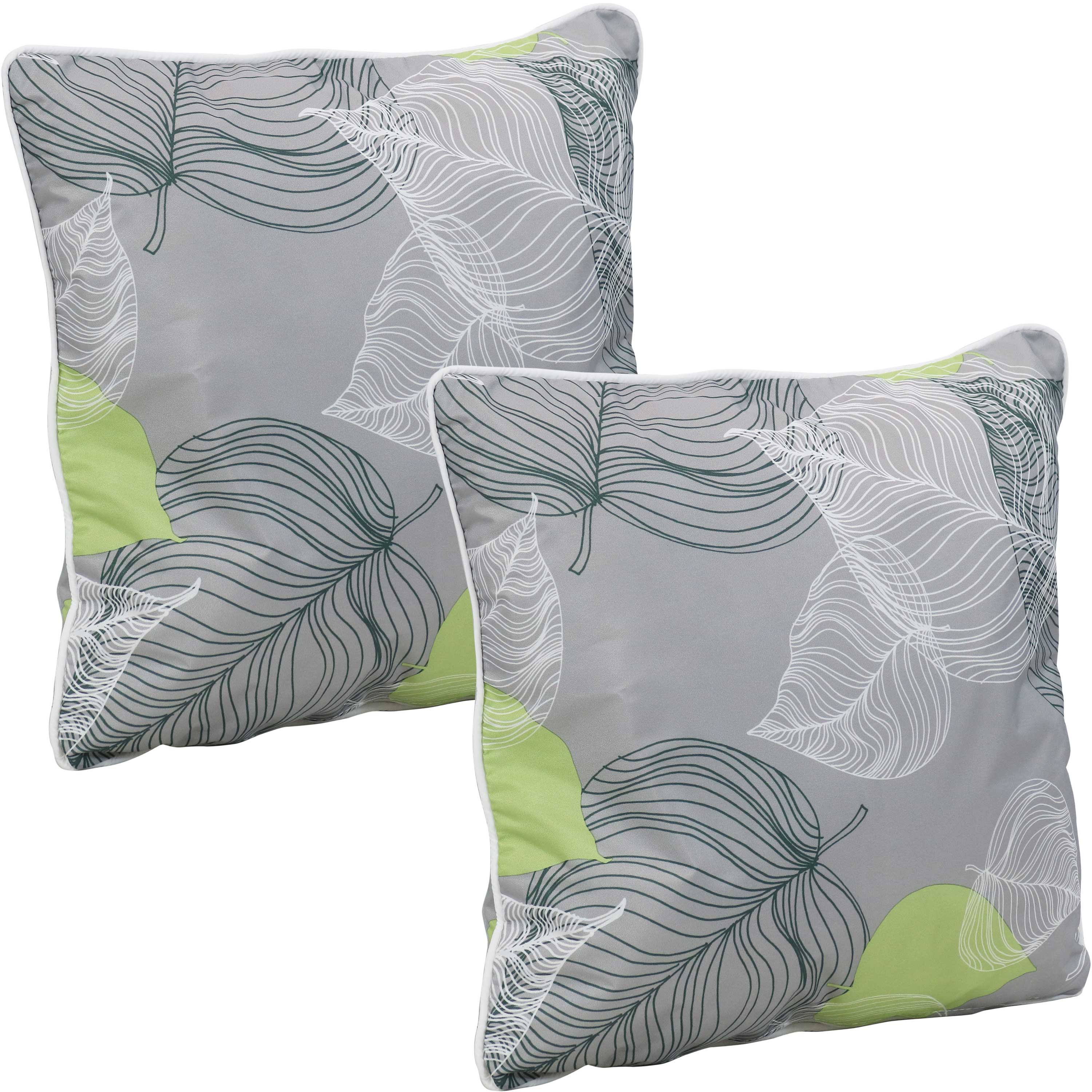 Stylish Sunnydaze Polyester Outdoor Decorative Throw Pillows Set of 2 - Waterproof & UV Resistant for Patio, Garden, Poolside & Porch Decor