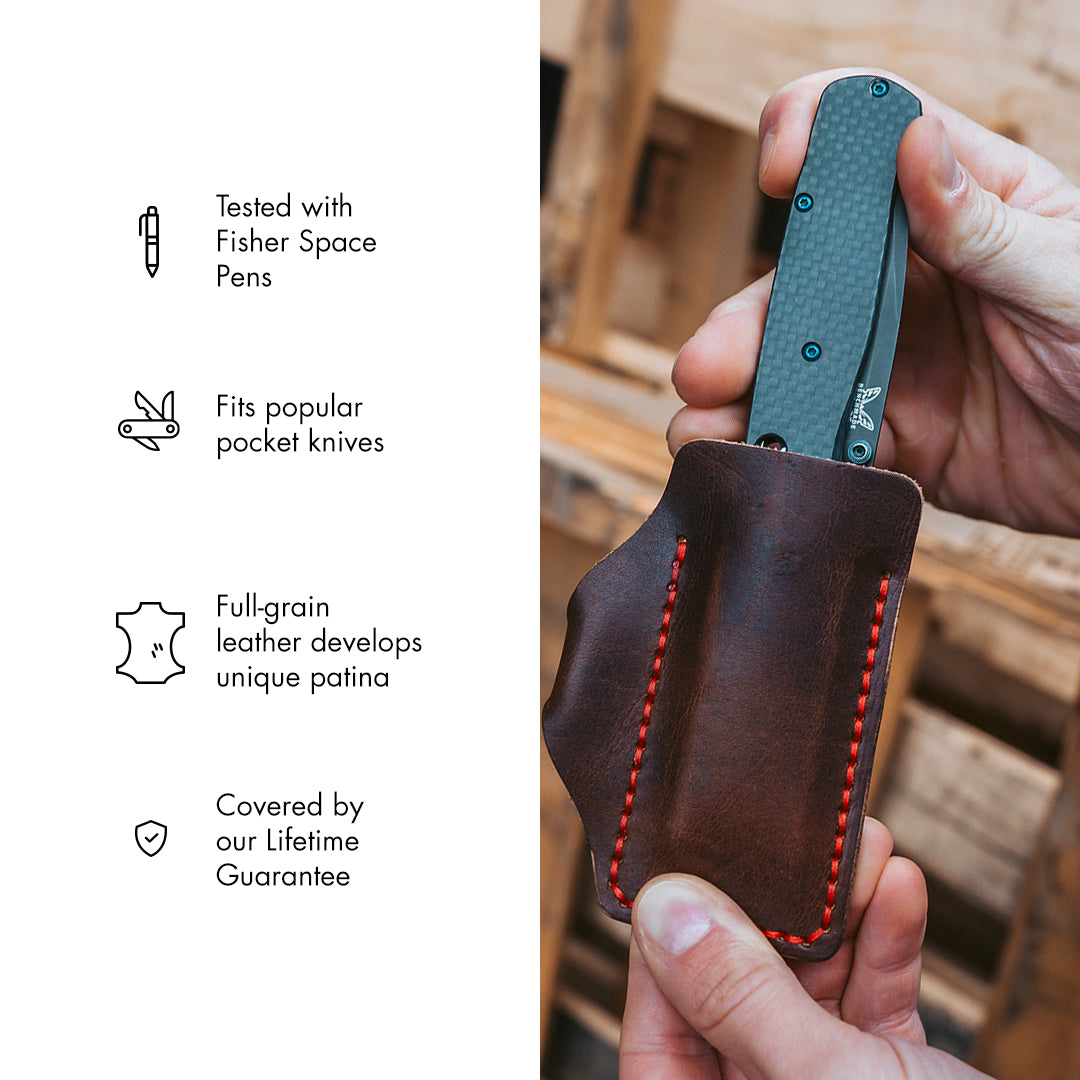 Premium Leather EDC Pocket Organizer - Slim Wallet & Multi-Tool Holder for Everyday Carry (EDC) | Perfect for Men's Wallets, Credit Cards, Keys & Small Essentials | Ideal for Outdoor, Travel & Daily Use