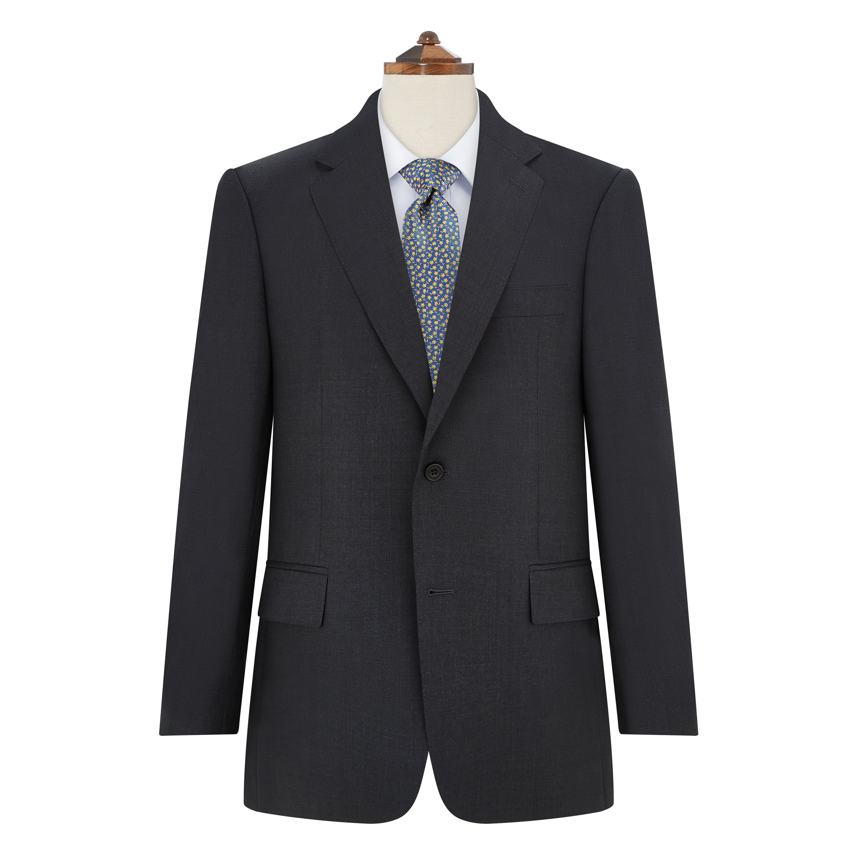 Kensington Men's Charcoal Gray Tropical Wool Panama Suit - Lightweight Breathable Business Formal Wear for Weddings, Office & Special Occasions