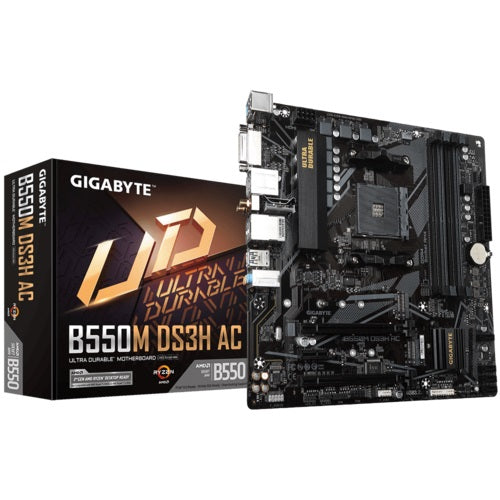 ASUS B550M DS3H AC AMD AM4 mATX Gaming Motherboard - WiFi, PCIe 4.0, RGB Support for PC Builders & Gamers