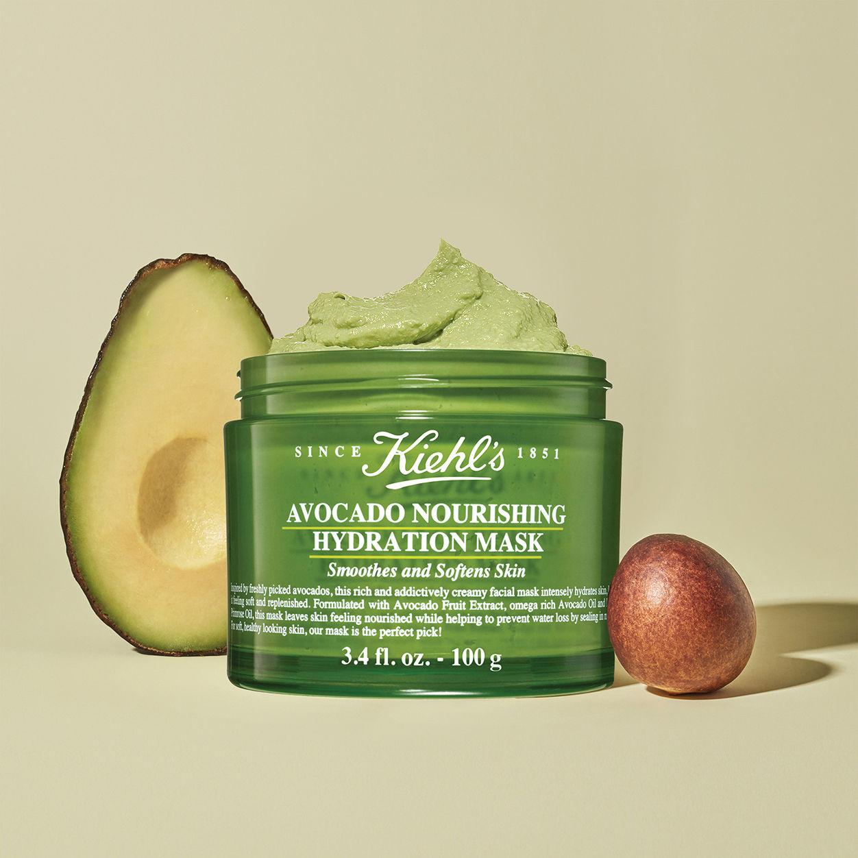 Avocado Nourishing Hydration Mask - Deep Moisturizing Facial Treatment for Dry & Sensitive Skin - Perfect for Nighttime Skincare Routine & Spa Days