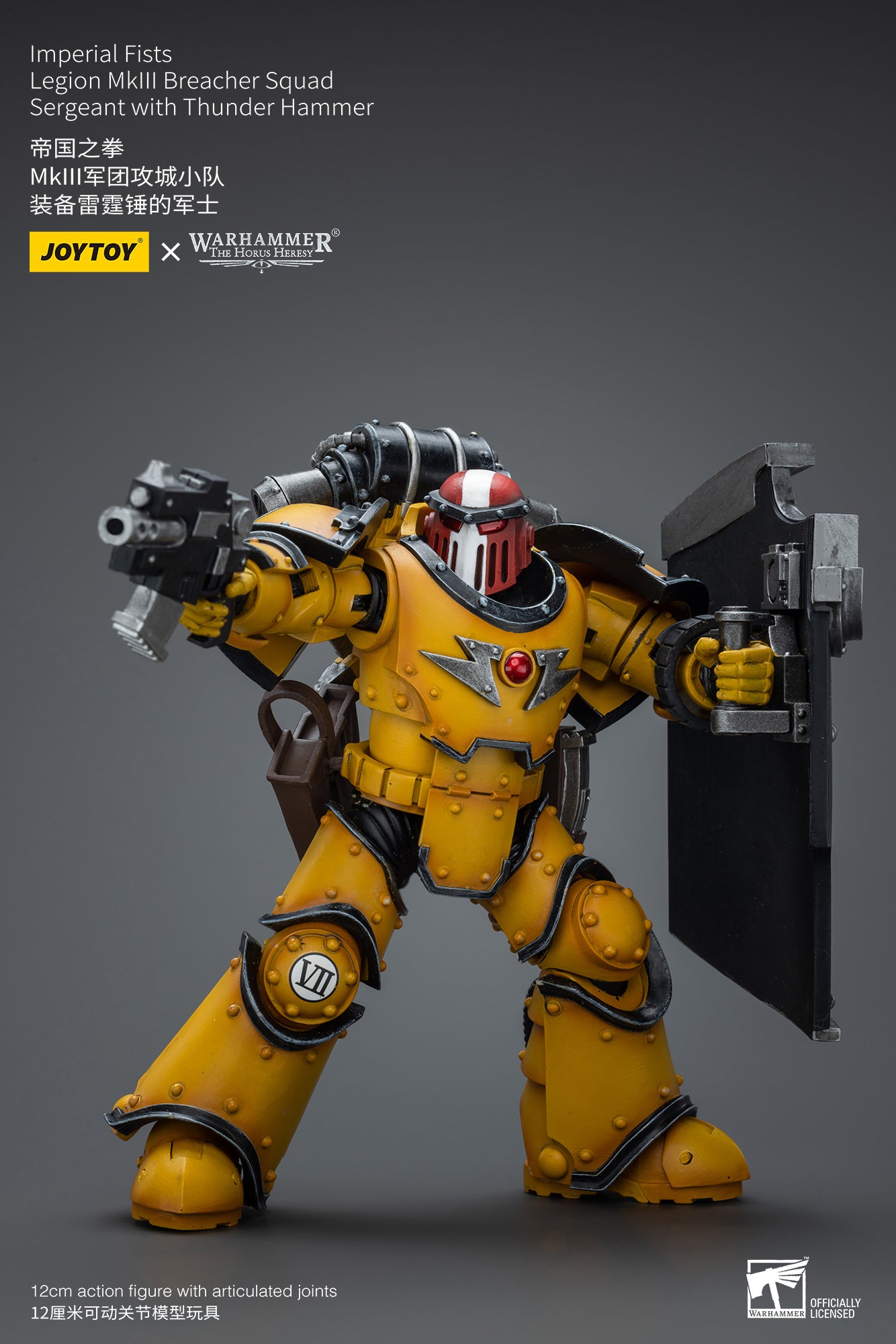JOYTOY 1/18 Scale Warhammer The Horus Heresy Imperial Fists Legion MkIII Breacher Squad Action Figure - Collectible Model for Tabletop Gaming & Display