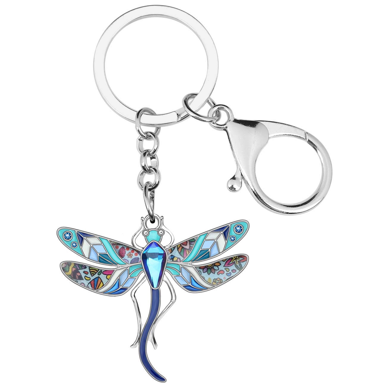 DOWAY Cute Dragonfly Keychain - Trendy Insect Pendant Charm for Car Keys, Women & Men - Perfect Gift for Birthday, Anniversary & Everyday Carry