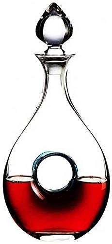 Premium 1.1L Crystal Wine Decanter with Lid - Elegant Whiskey & Red Wine Aerator for Better Taste - Perfect for Wine Tasting, Dinner Parties & Home Bars