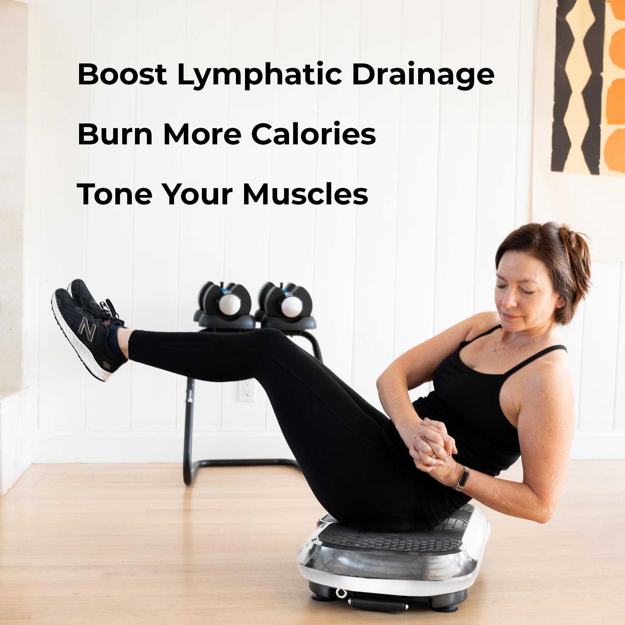 Lifepro Waver Vibration Plate Exercise Machine - High-Intensity Full-Body Workout Platform with Resistance Bands for Muscle Activation, Strength Toning & Fat Loss - Home Gym Fitness Equipment for Weight Loss & Recovery