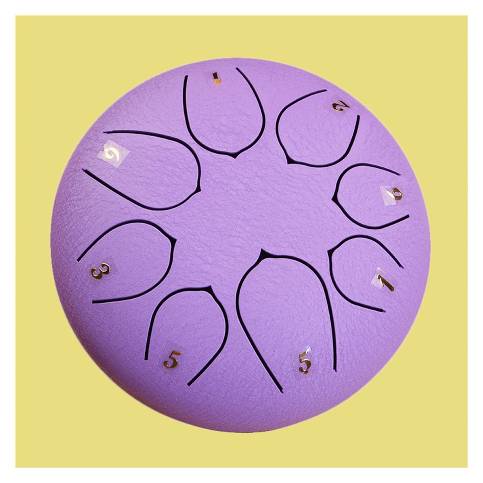 FLFL 6 Inch 8 Tone Steel Tongue Drum - 7 Scale Handpan Instrument for Meditation & Relaxation (Purple) - Perfect for Yoga, Music Therapy & Stress Relief