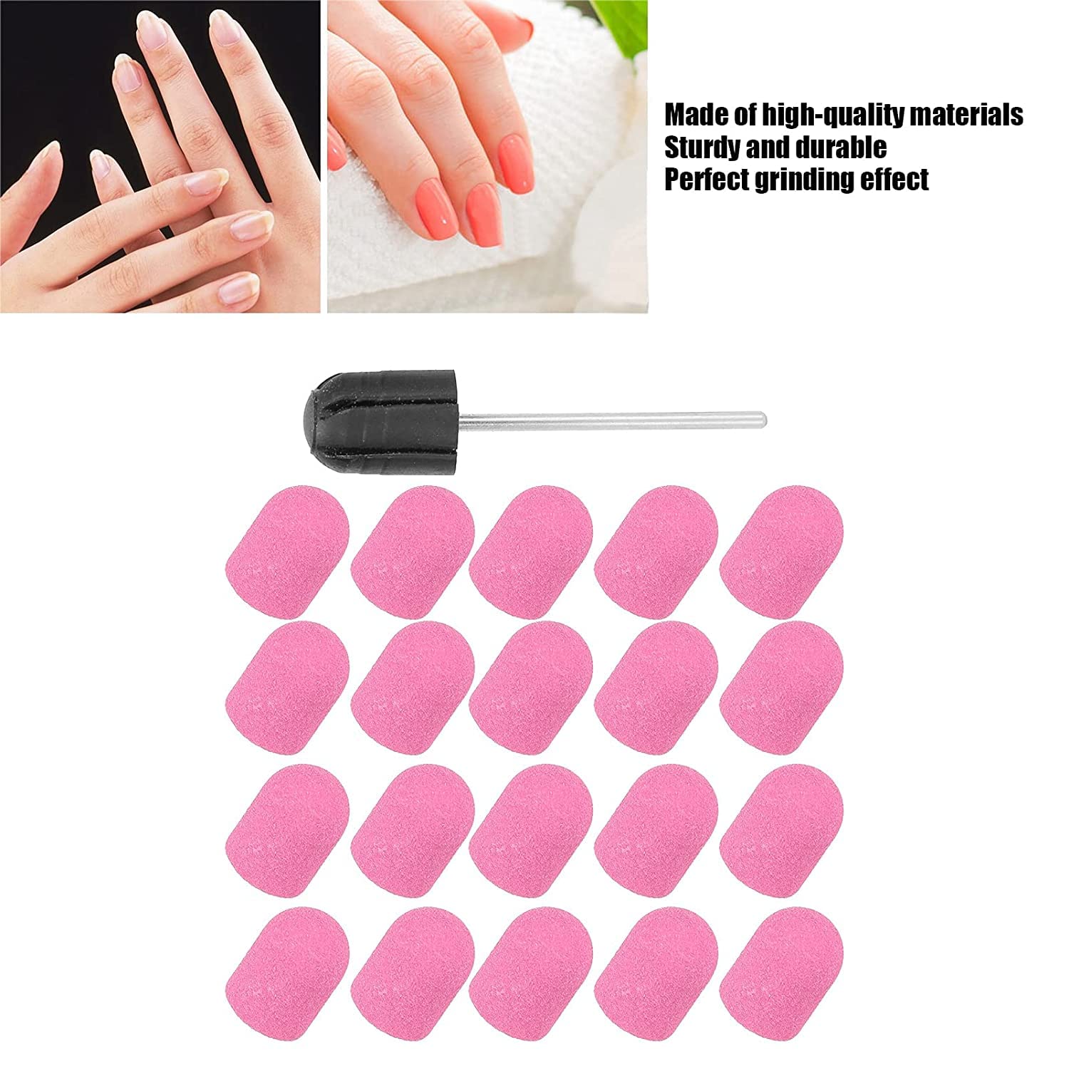 Premium Nail Sanding Head for Professional & Home Manicures - High Strength, Lightweight Nail Polishing Buffer (Pink) | Perfect for DIY Nail Care, Salon Use & At-Home Grooming Kits
