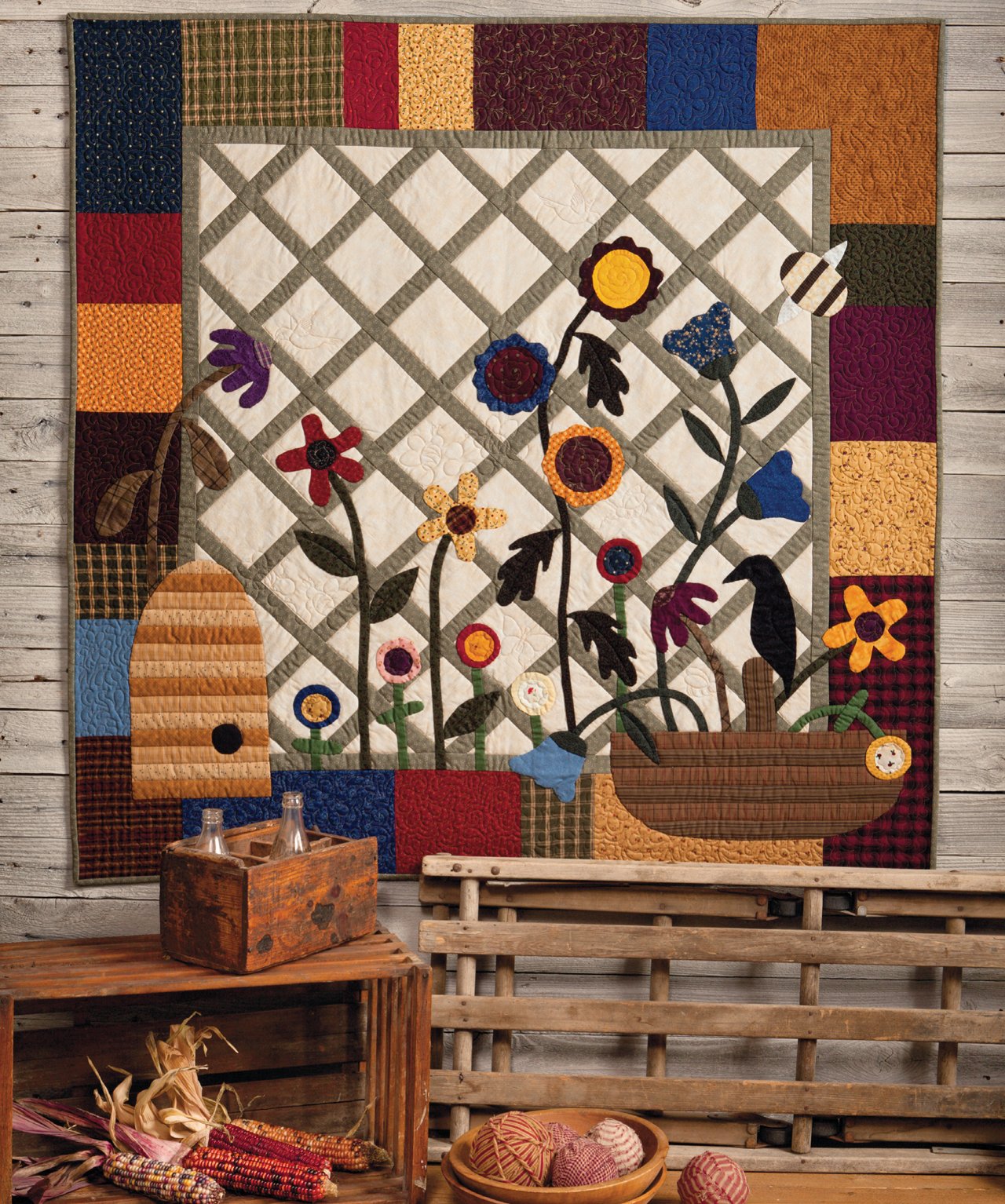 13 Beautiful Patchwork Quilt Patterns for Country Home Decor - Cozy Bedroom & Living Room Designs