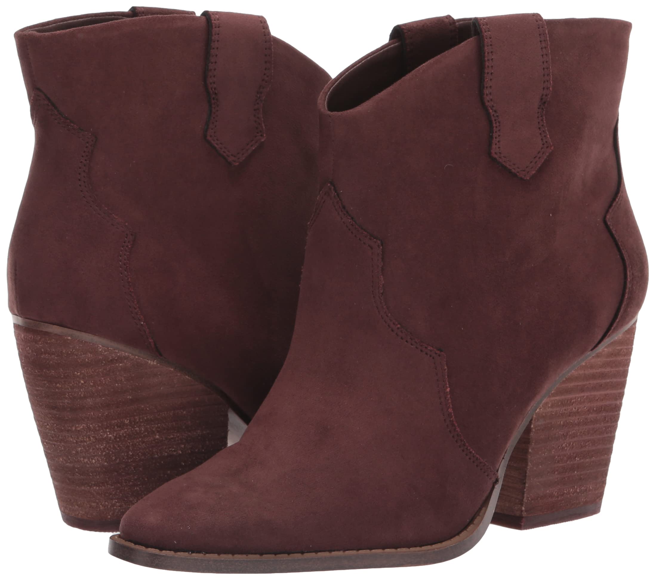 Chinese Laundry Women's Bonnie Suedette Western Boot - Stylish Cowgirl Boots for Women | Comfortable & Fashionable Ankle Boots for Country, Rodeo, and Everyday Wear