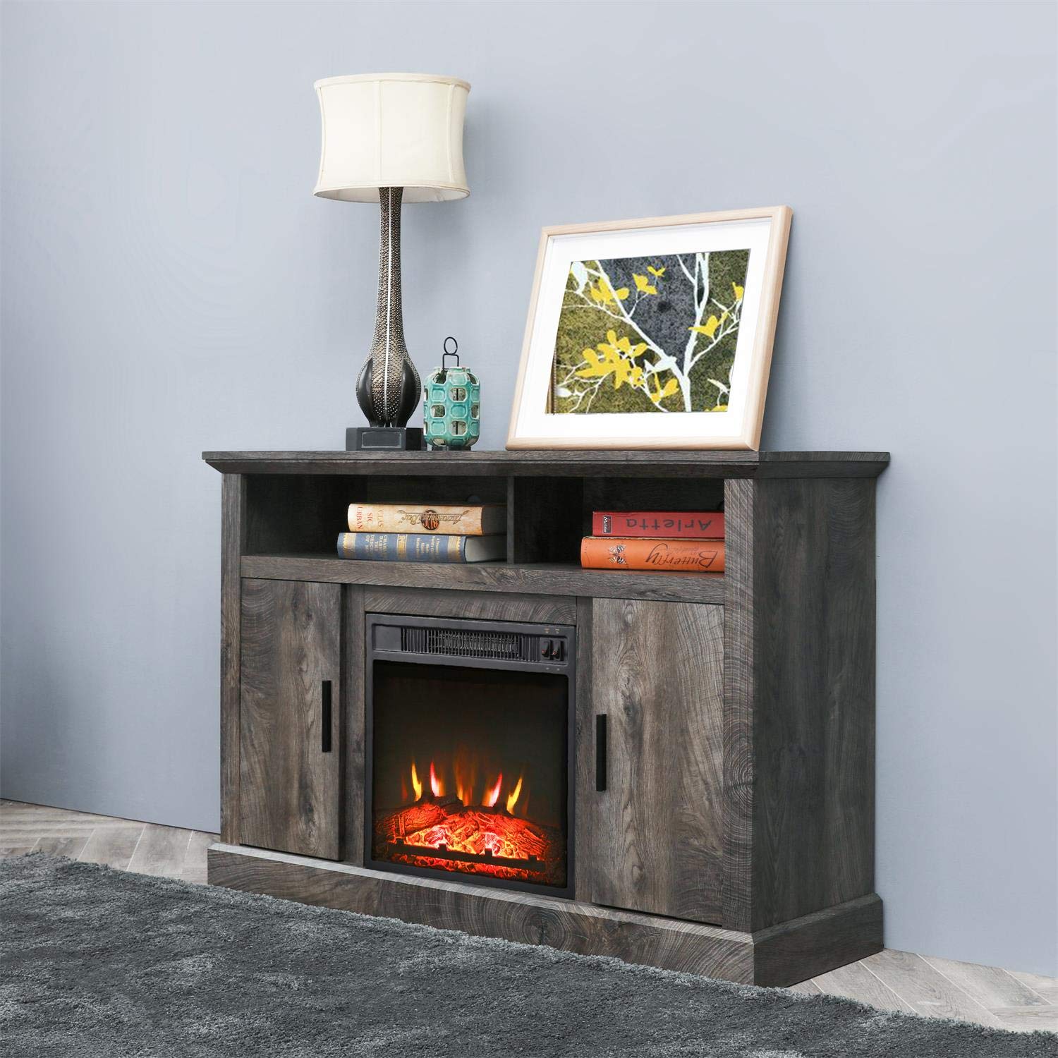 Electric Fireplace TV Stand for 42