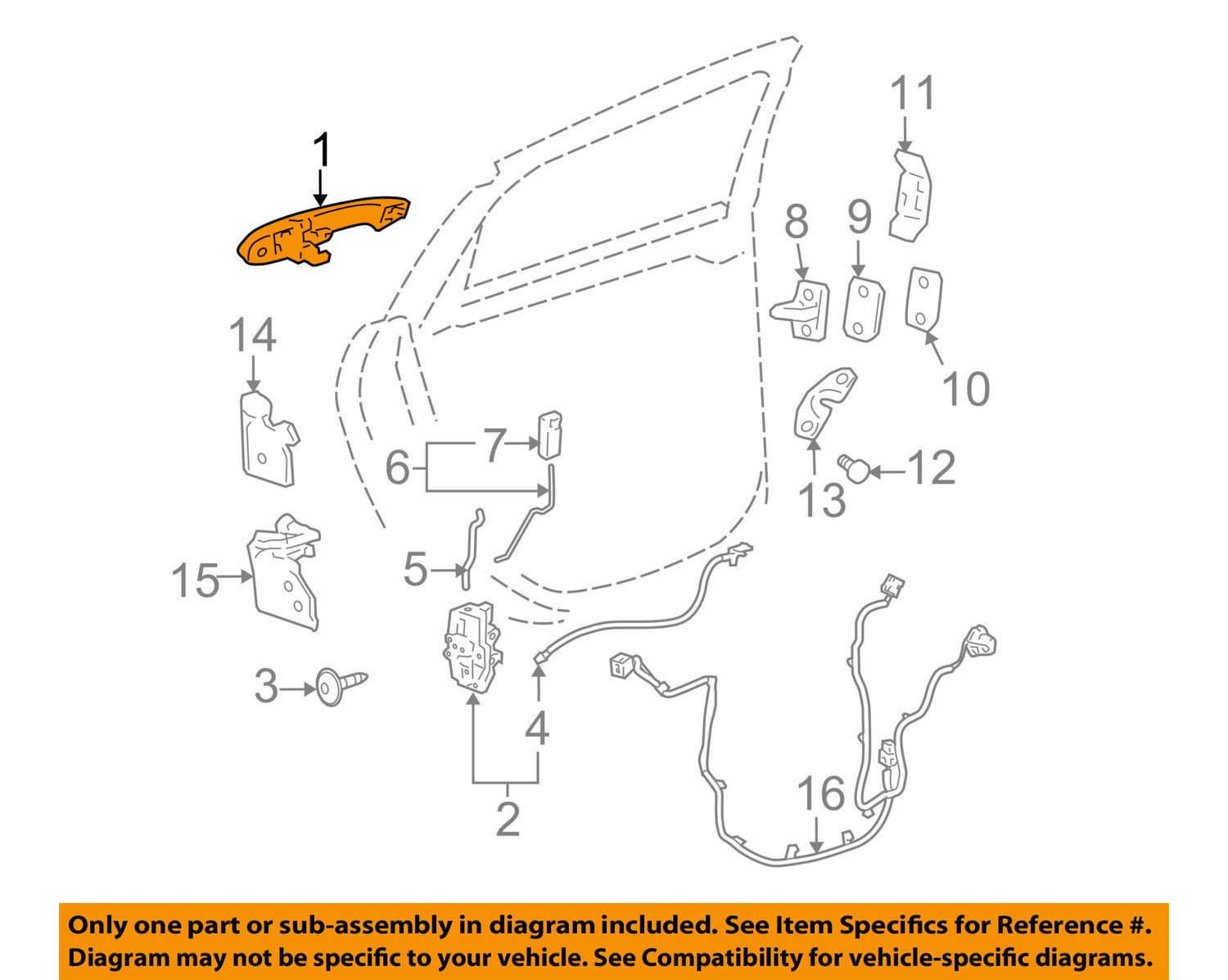 Genuine GM Parts 25889998 Driver Side Rear Door Handle Outer Replacement - Compatible with Select GM Models - Easy DIY Installation for Car Door Repair