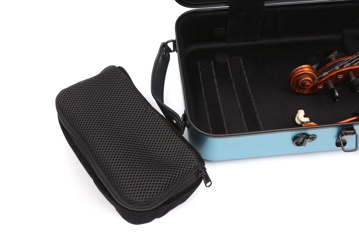 Premium 4/4 Full Size Carbon Fiber Violin Case - High Strength Hard Shell with Durable Handles, Backpack Straps & Music Sheet Pocket (Blue, Buckle Lock) - Perfect for Professional Musicians, Music Students & Travel Performances
