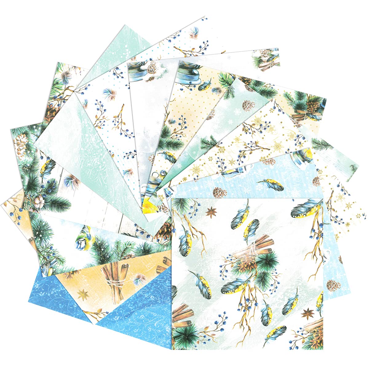 Allydrew 6x6 Inch Winter Themed Single-Sided Scrapbook Paper for Arts & Crafts, Scrapbooking, Card Making - Perfect for DIY Projects, Holiday Cards, and Seasonal Decorations