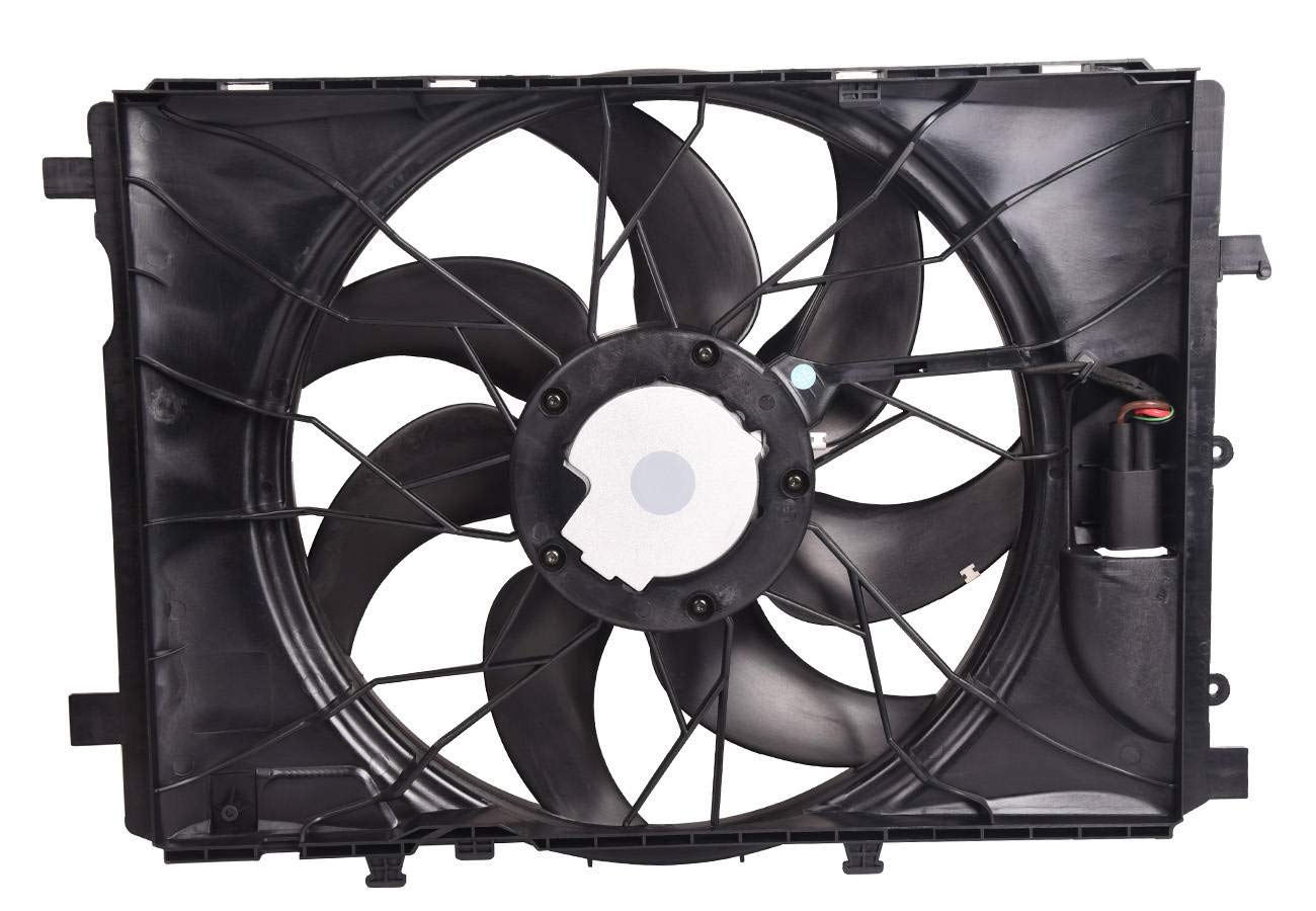 Bapmic 2215000993 Front Radiator Fan Assembly Compatible with Mercedes-Benz W221 S350 S450 S550 - Perfect for Cooling System Repair & Maintenance